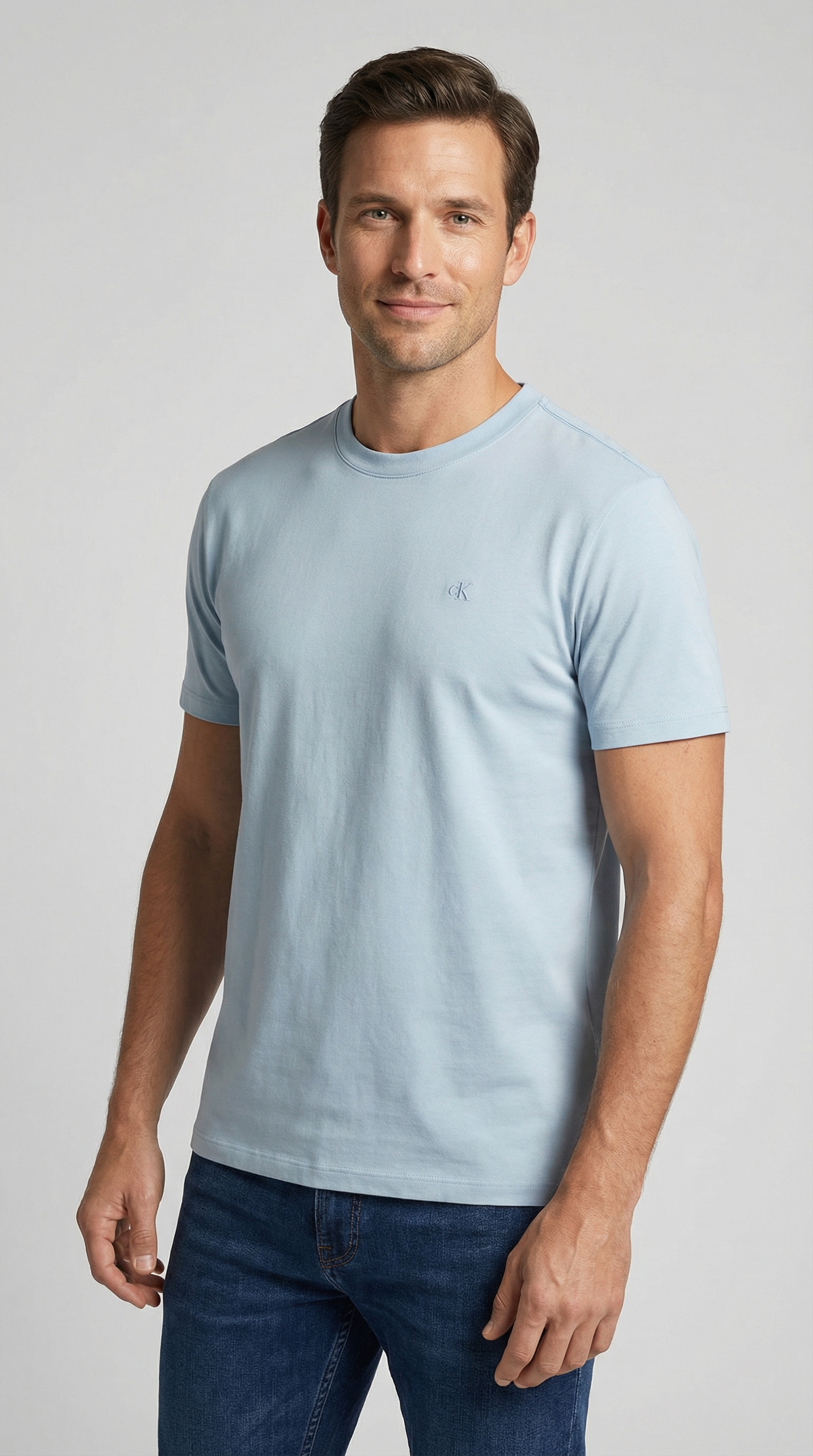 Calvin Klein T-Shirt »SS STRETCH COTTON SLIM TEE« Mit Rundhalsausschnitt