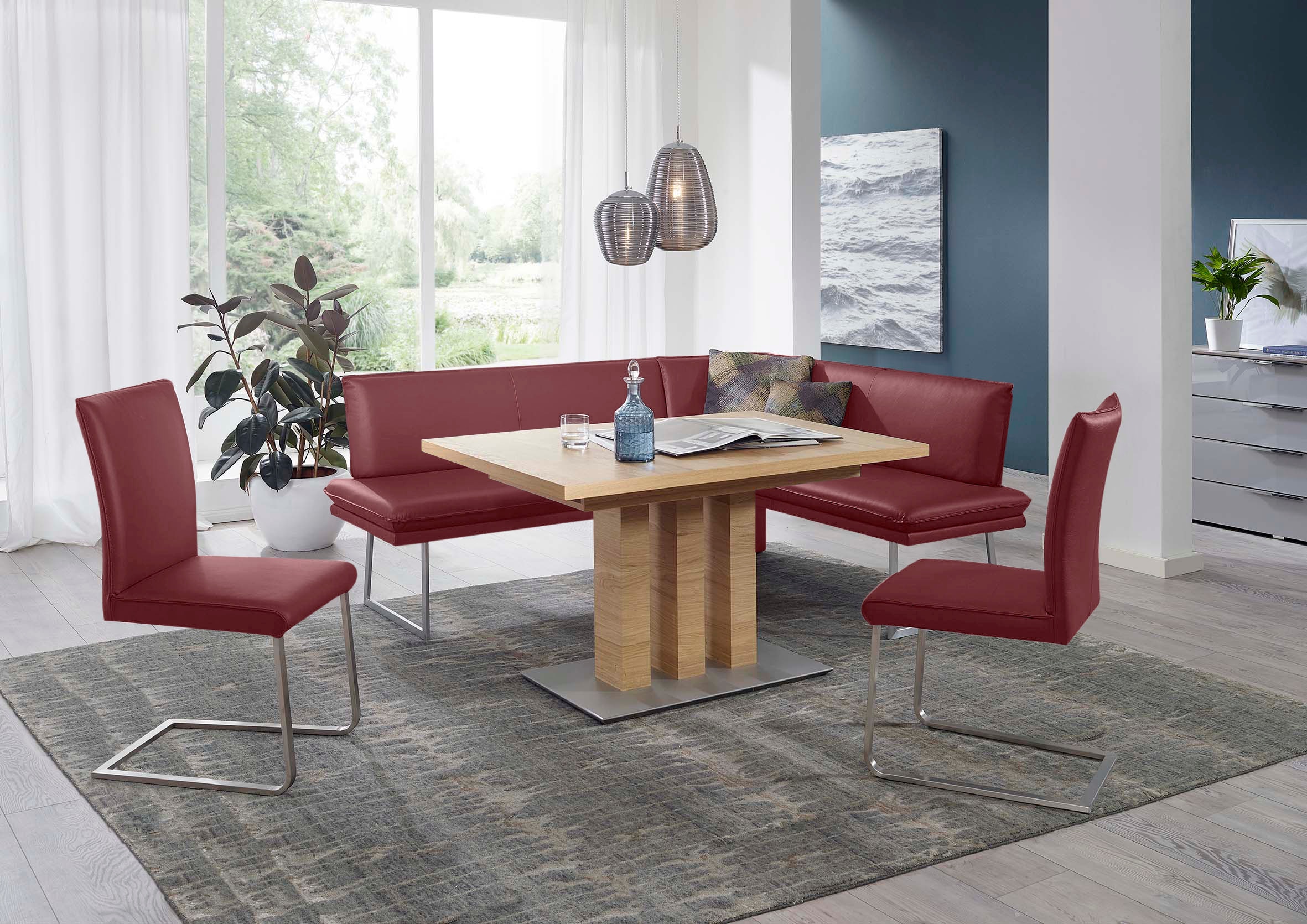 K+W Komfort & Wohnen Essgruppe »Santos III« 4 Stk. tlg. gepolsterte Eckbank günstig online kaufen