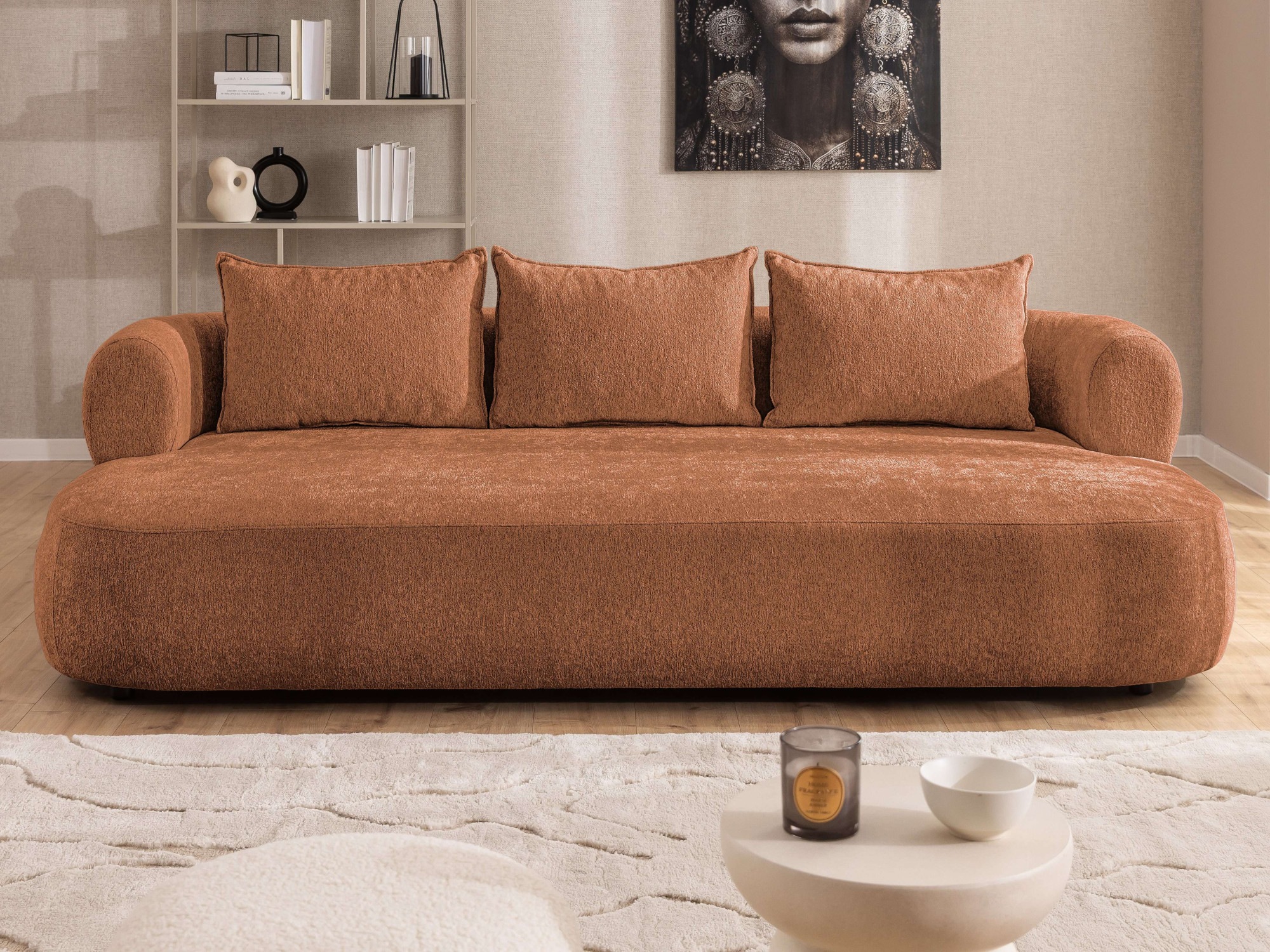 Home affaire Big-Sofa »LUSSAC 4-Sitzer Design-Sofa mit Zierkissen, Maße B/T günstig online kaufen