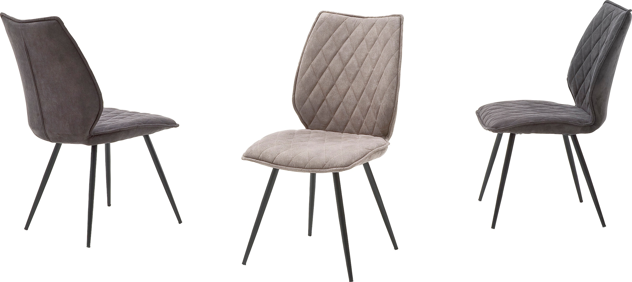 MCA furniture 4-Fußstuhl »Navarra«, 2 St., 2-er Set mit Stoffbezug, belastbar bis 120 kg, Komfortsitzhöhe 48 cm