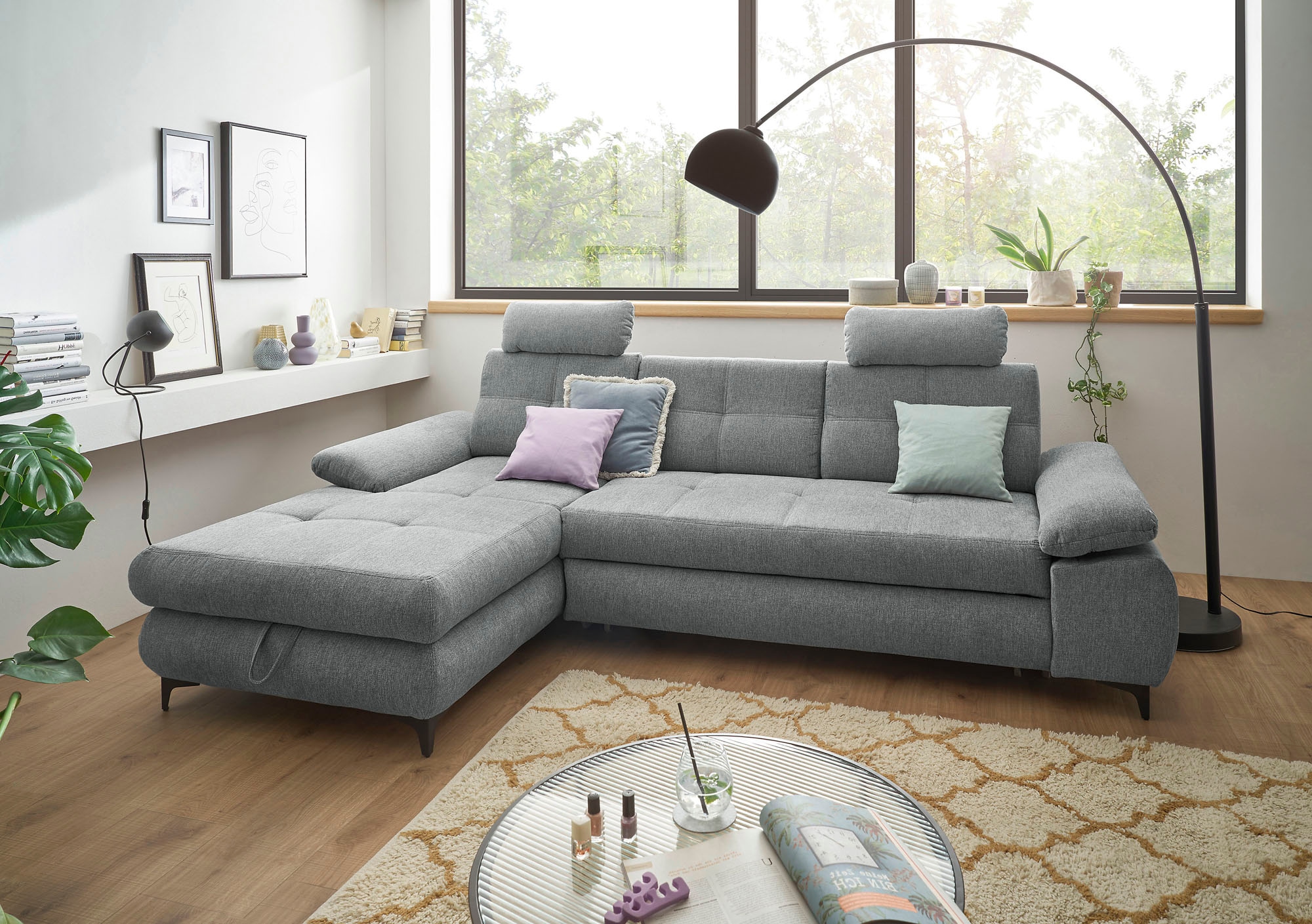 ED EXCITING DESIGN Ecksofa »Altona L-Form«, (2 St.), mit Bettfunktion, Bett günstig online kaufen