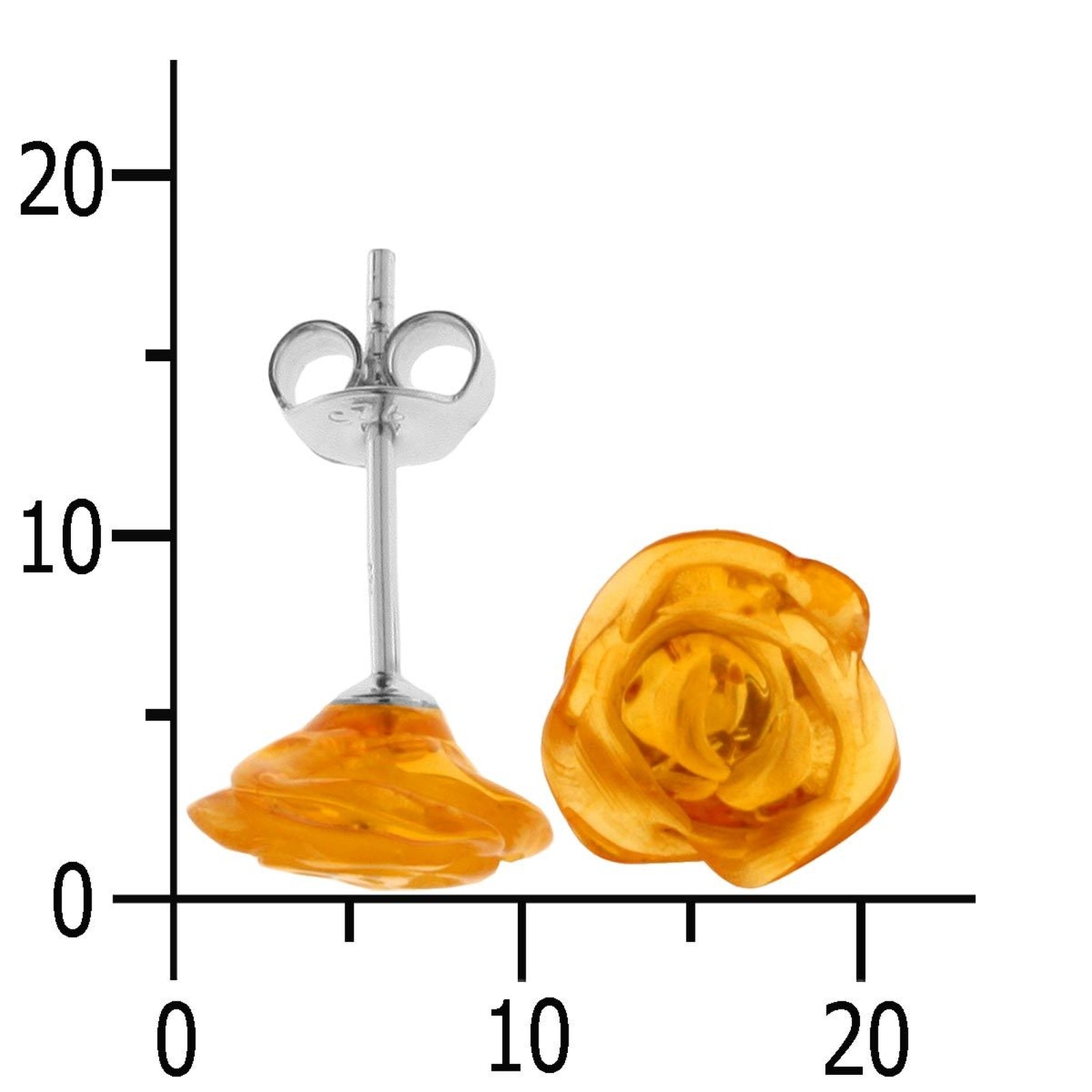 OSTSEE-SCHMUCK Paar Ohrstecker »Ostsee-Schmuck Ohrstecker Rose Ohrstecker Rose«