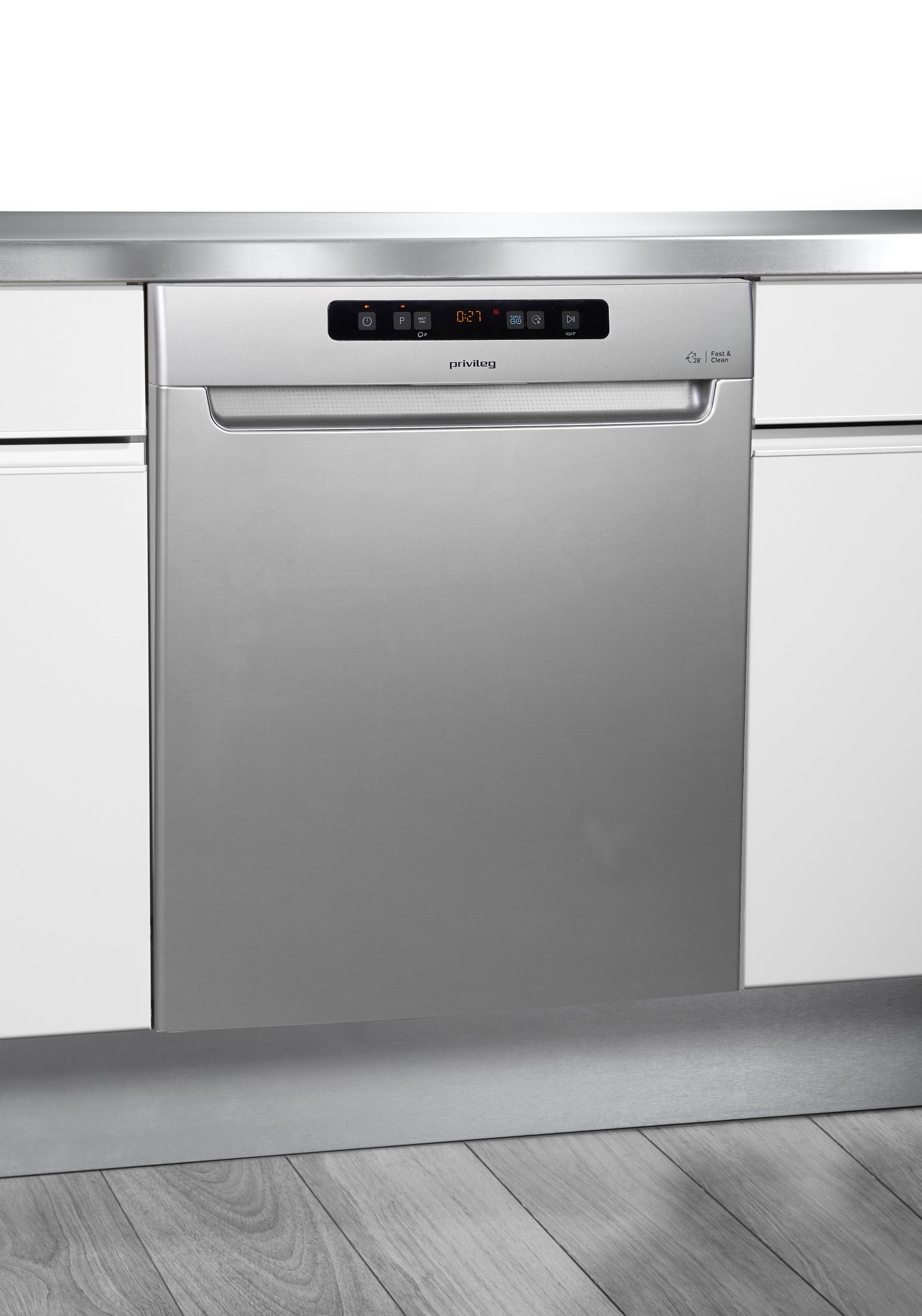 PRIVILEG Unterbaugeschirrspüler »RUO 3T133 A F X« 14 Maßgedecke silberfarben Fast&Clean 28’