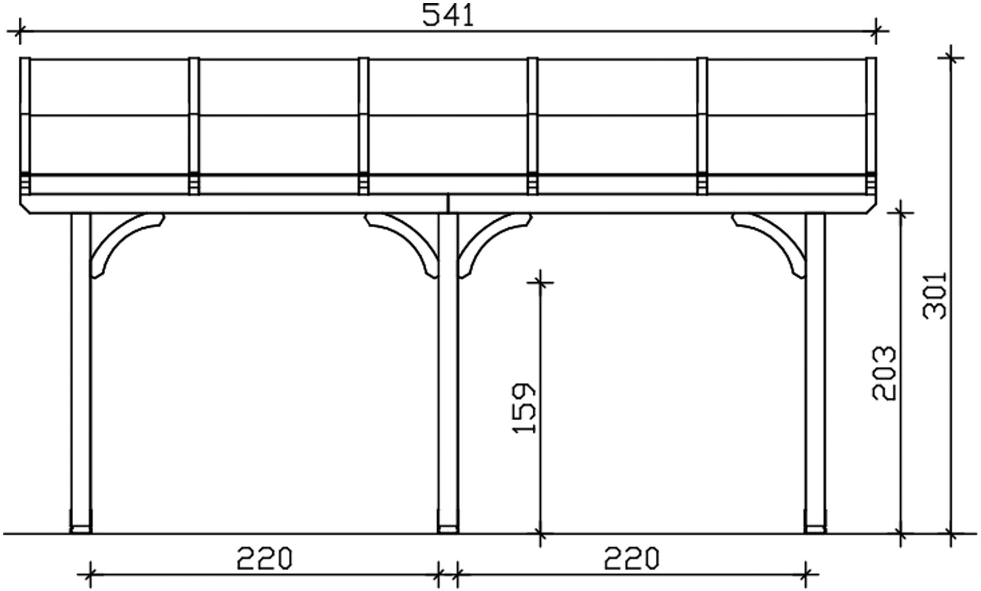 Skanholz Terrassendach »Venezia« Leimholz