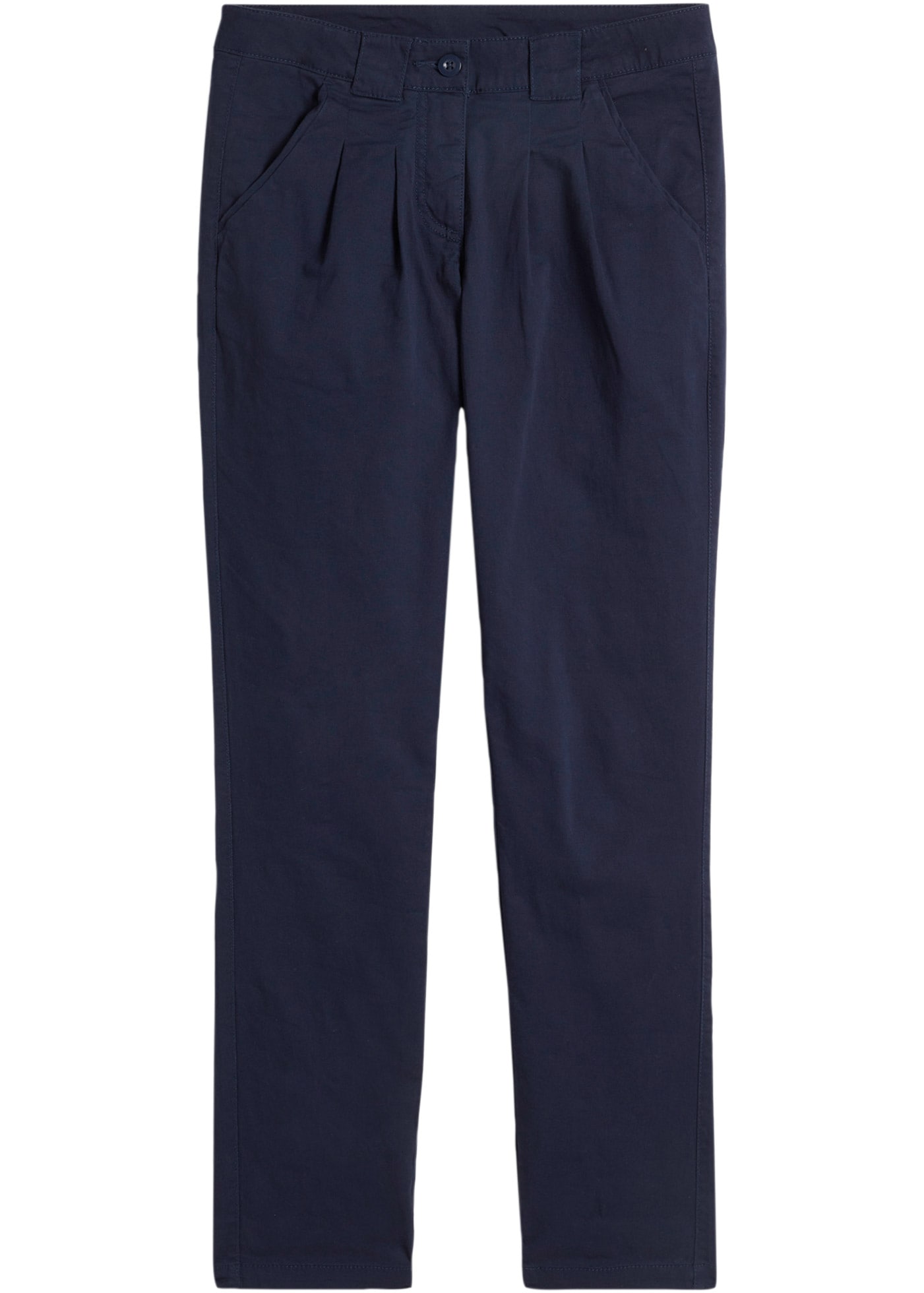 bonprix Chinohose  schmale Form, mit Bundfalten und praktischen Taschen