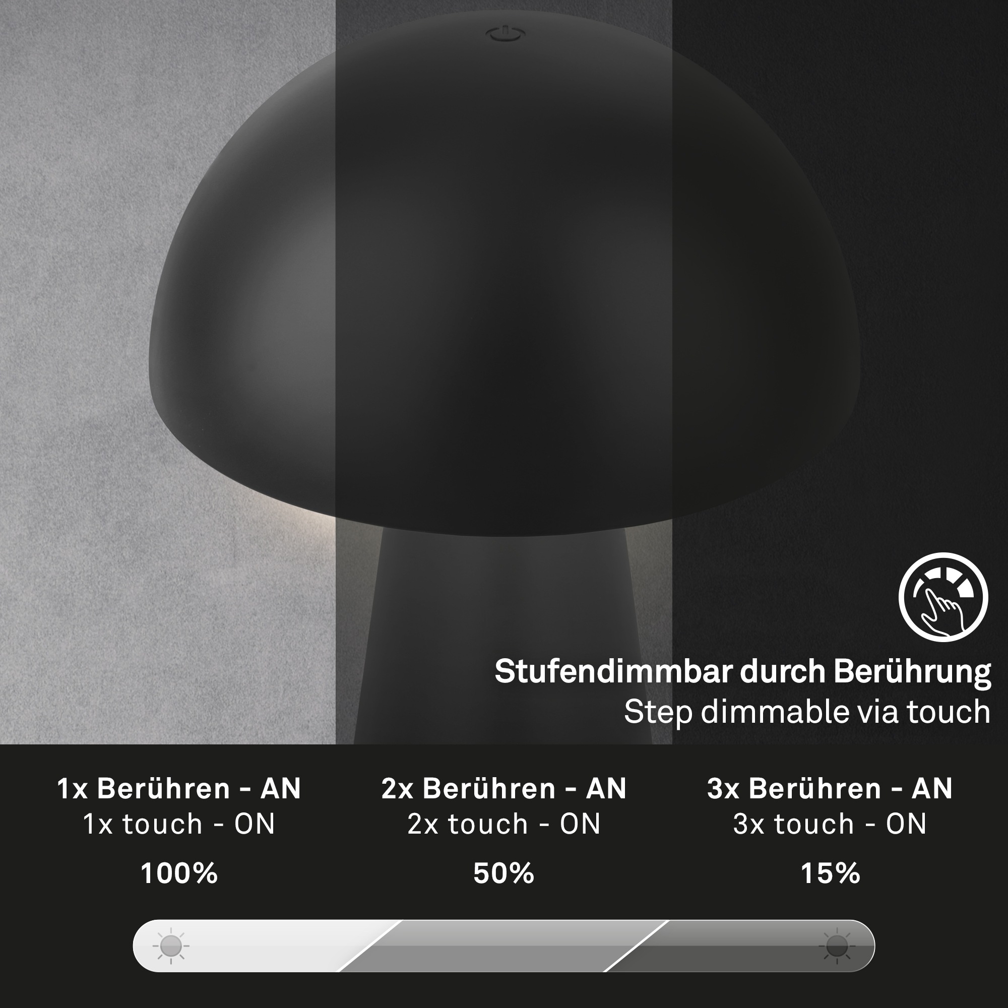Briloner Leuchten Tischleuchte »Tischleuchte FUNGO«