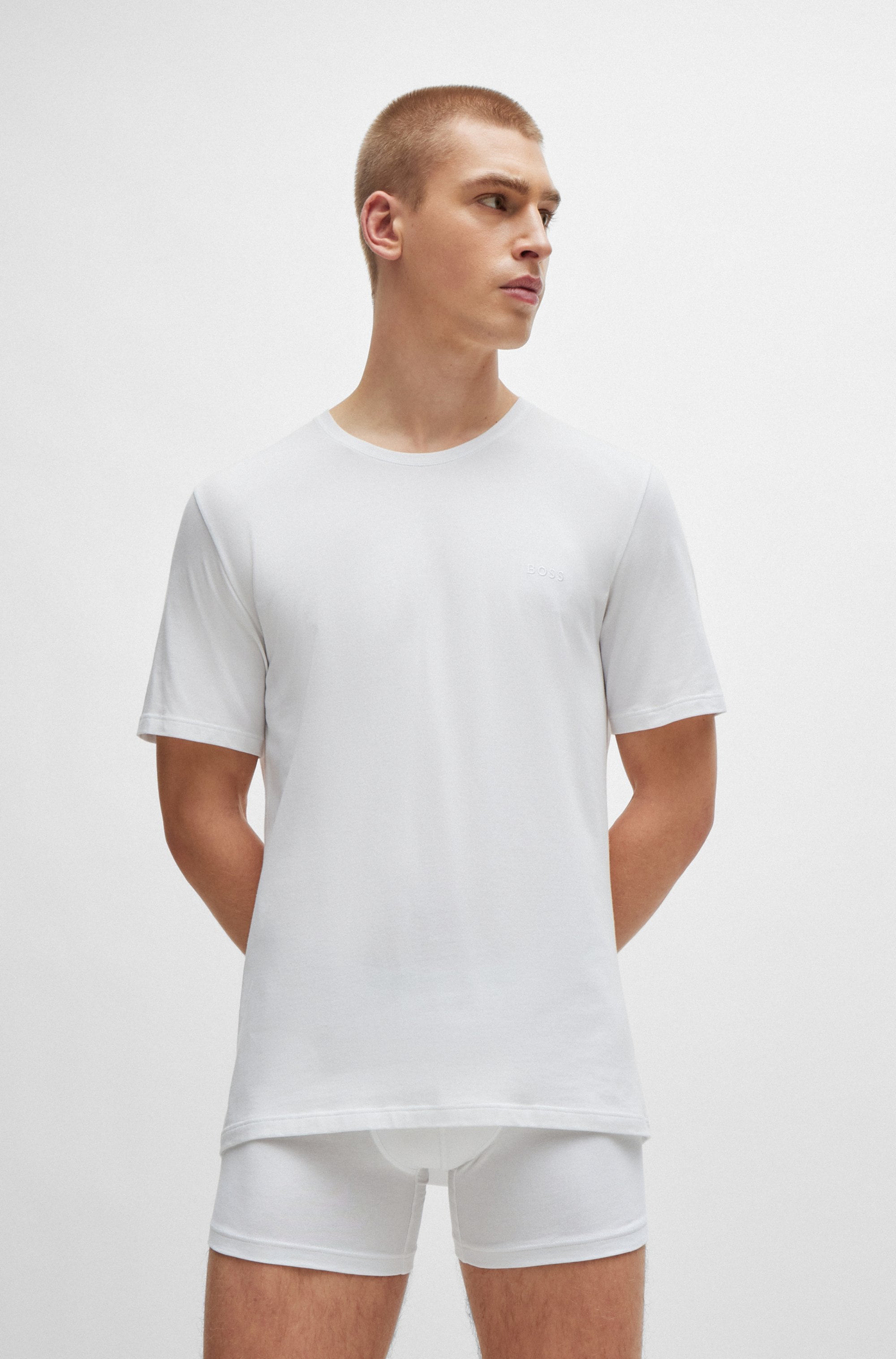 BOSS T-Shirt »Mix&Match T-Shirt R«, mit BOSS Stickerei auf der Brust