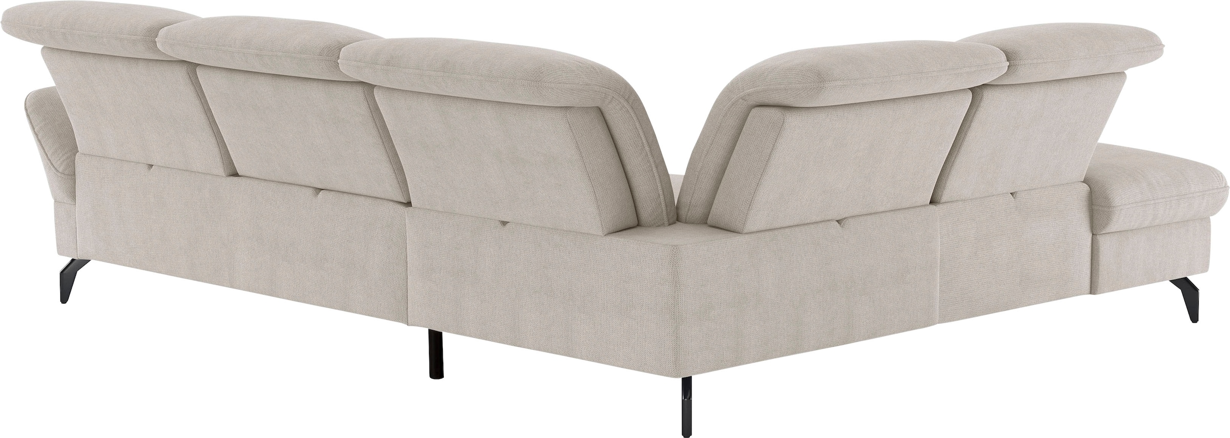sit&more Ecksofa »Leandro L-Form«, Wahlweise mit Bett-, Kopfteil - und Armlehnfunktion, sowie Stauraum