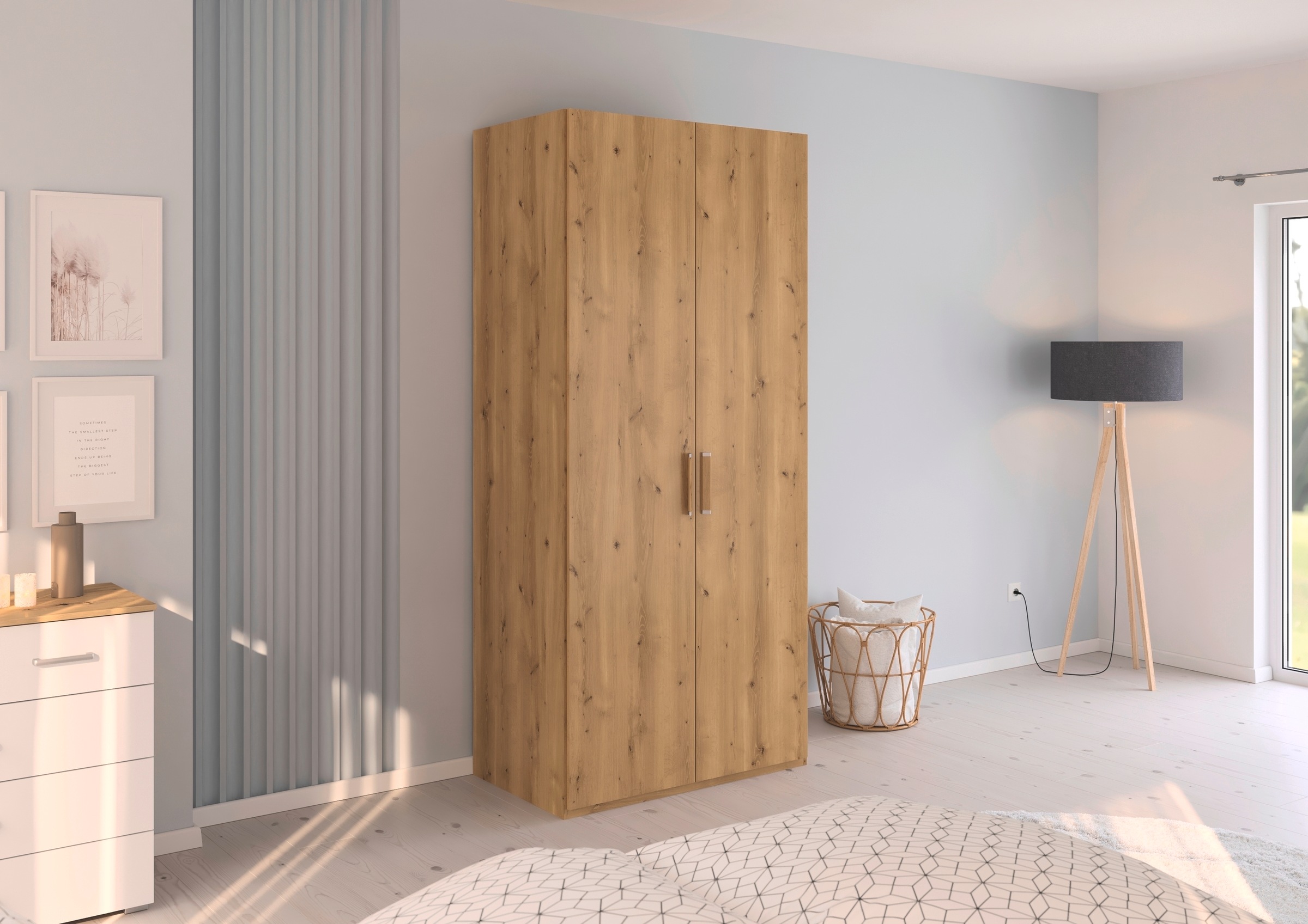 rauch Drehtürenschrank »Kleiderschrank Schrank Garderobe Schlafzimmerschrank EVELYN«, (in 2 Höhen 197 oder 210 cm erhältlich), in elegantem Stil, viel Stauraum 4 Breiten und 2 Höhen MADE IN GERMANY