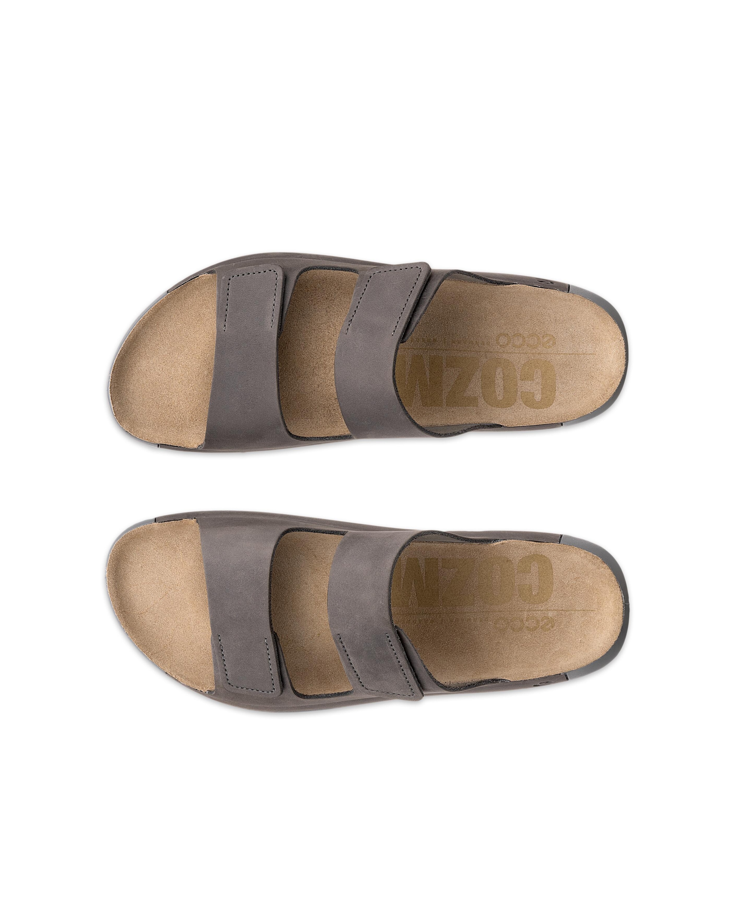 Ecco Pantolette »Cozmo M«  Sommerschuh, Schlappen, Klettschuh mit dezenten Ziernähten