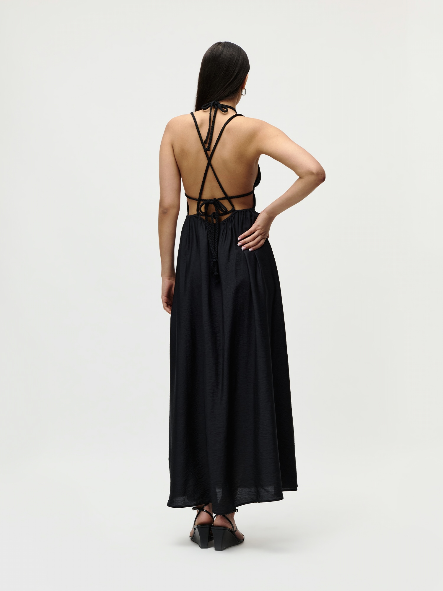 LeGer Maxikleid »Hanke, LeGer by Lena Gercke« Ohne Tasche Regular fit mit Kordeln zum Binden
