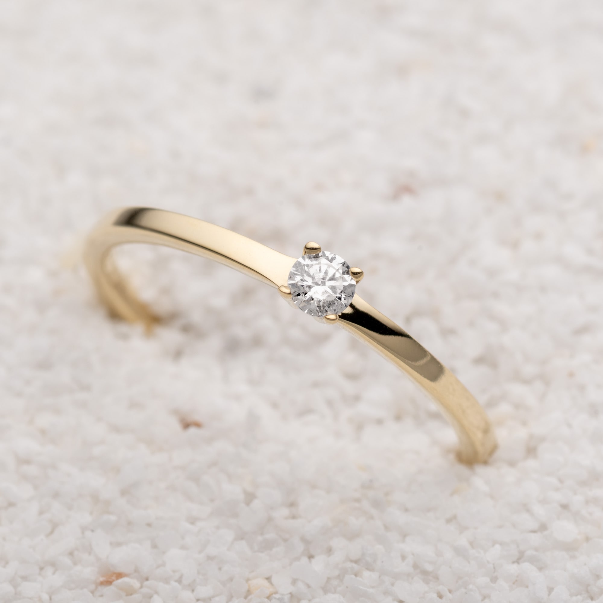 Orolino Fingerring »585/- Gelbgold glanz 1 Brill. 0,10ct. weiß«