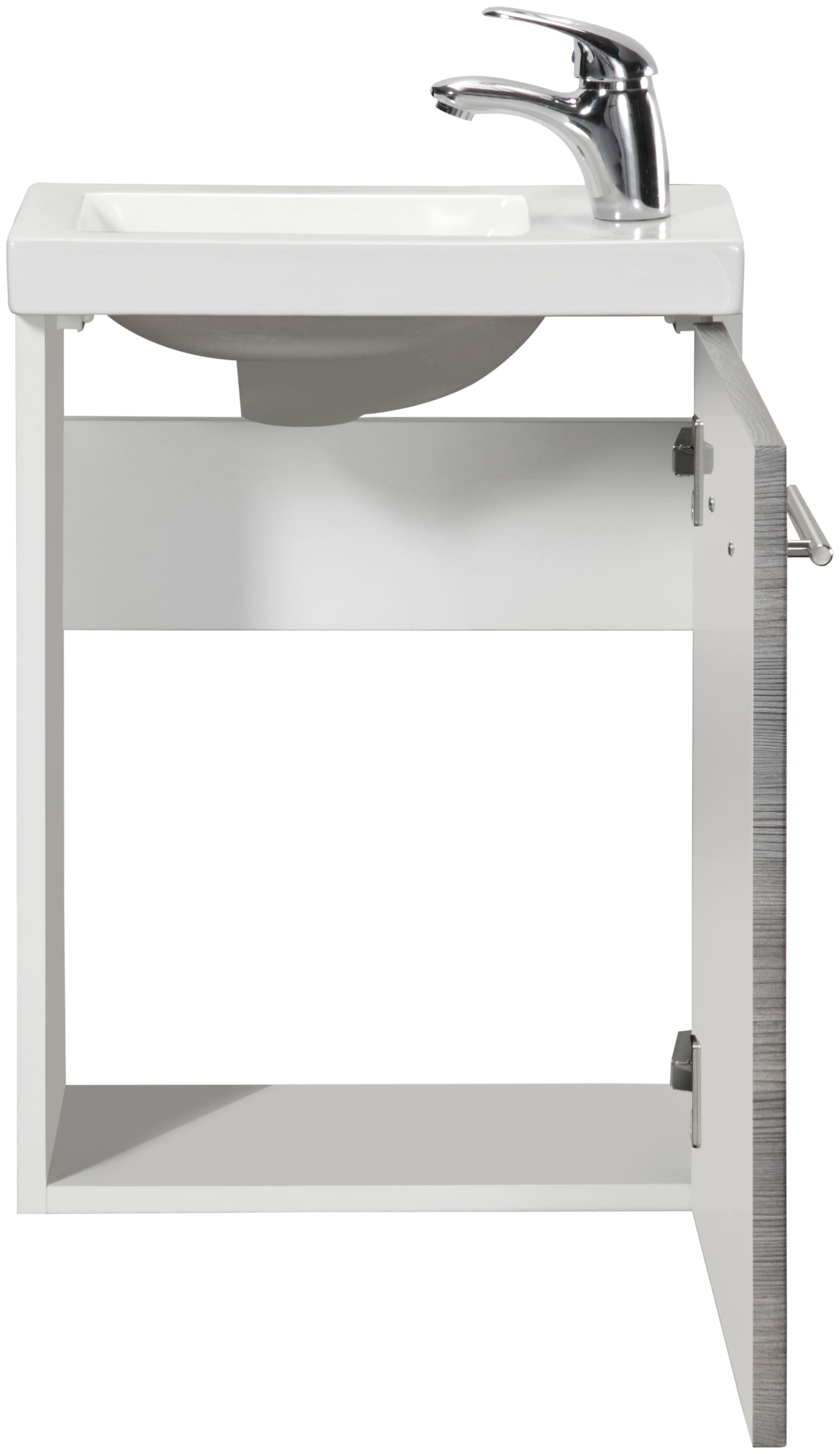 welltime Waschtisch-Set »Trento, verschiedene Ausführungen und Farben«, (Set, 4 St.), Badmöbel Breite 40cm, Gästebad SlimLine Gäste WC