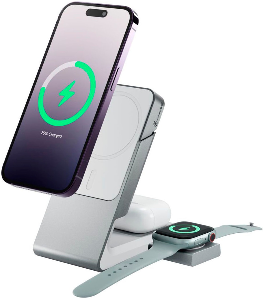 ALOGIC Powerstation »Matrix+ 3-in-1 Magnetic Charger+Power Bank+AW Puk« Matrix+ 3-in-1 Magnetic Charger+Power Bank+AW Puk white