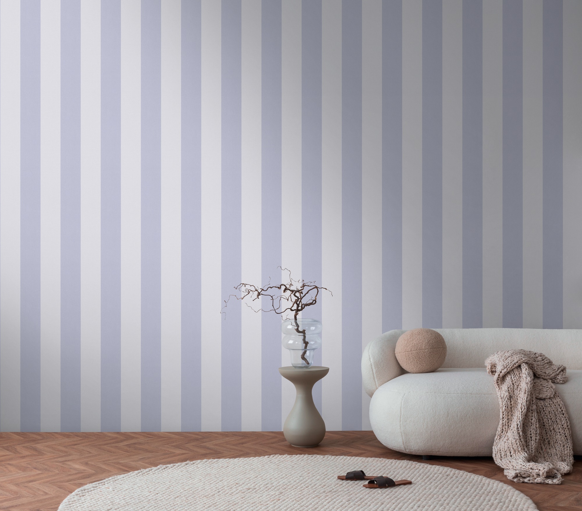 A.S. Création Vliestapete »Pure Elegance Streifen Tapete Mustertapete Landhaus Landhaus«, matt, Vliestapete gestreift für Schlafzimmer Küche Wohnzimmer Streifen Flur