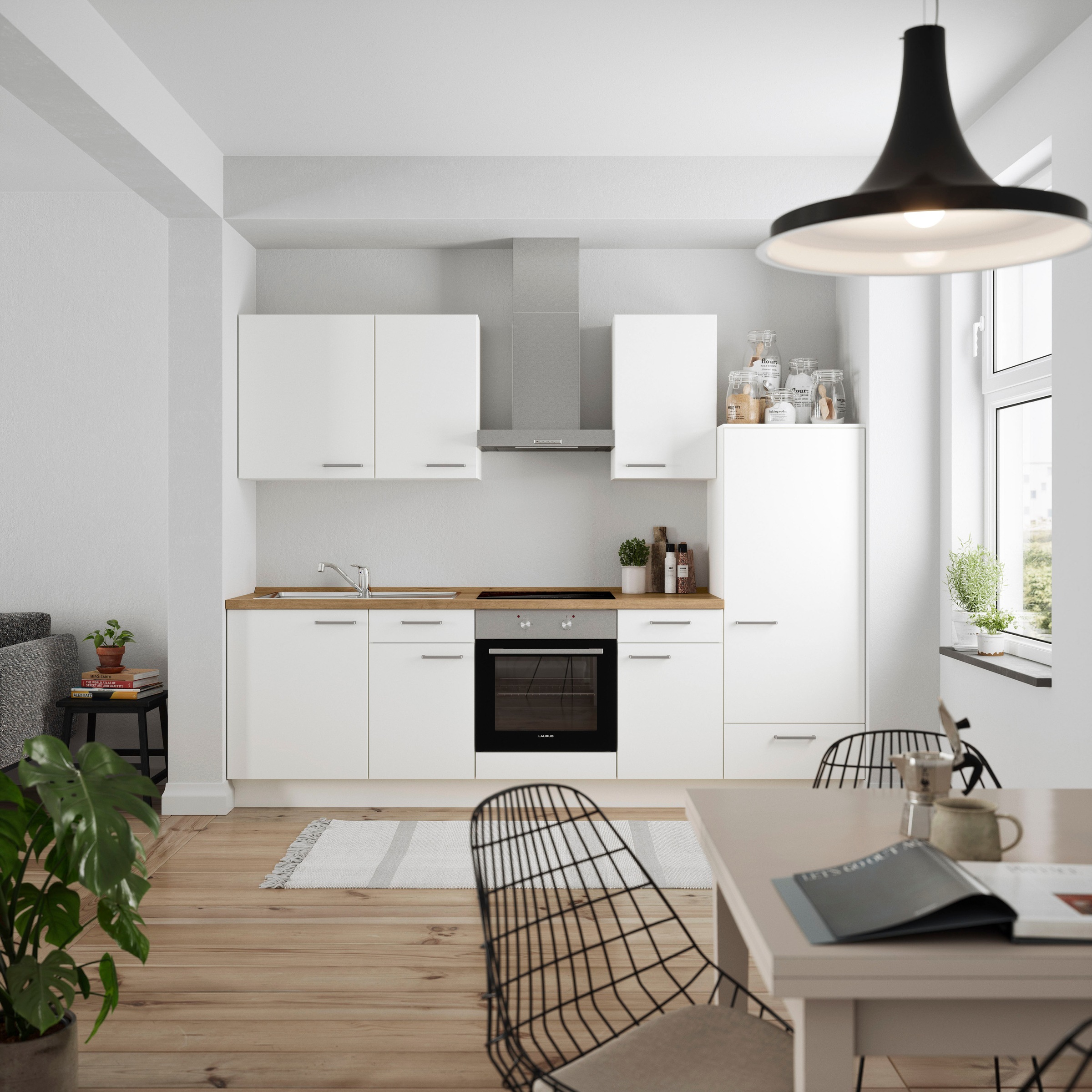 nobilia® Küchenzeile »"Touch I"«, vormontiert, Ausrichtung wählbar, Breite 270 cm, wahlw. mit E-Geräten