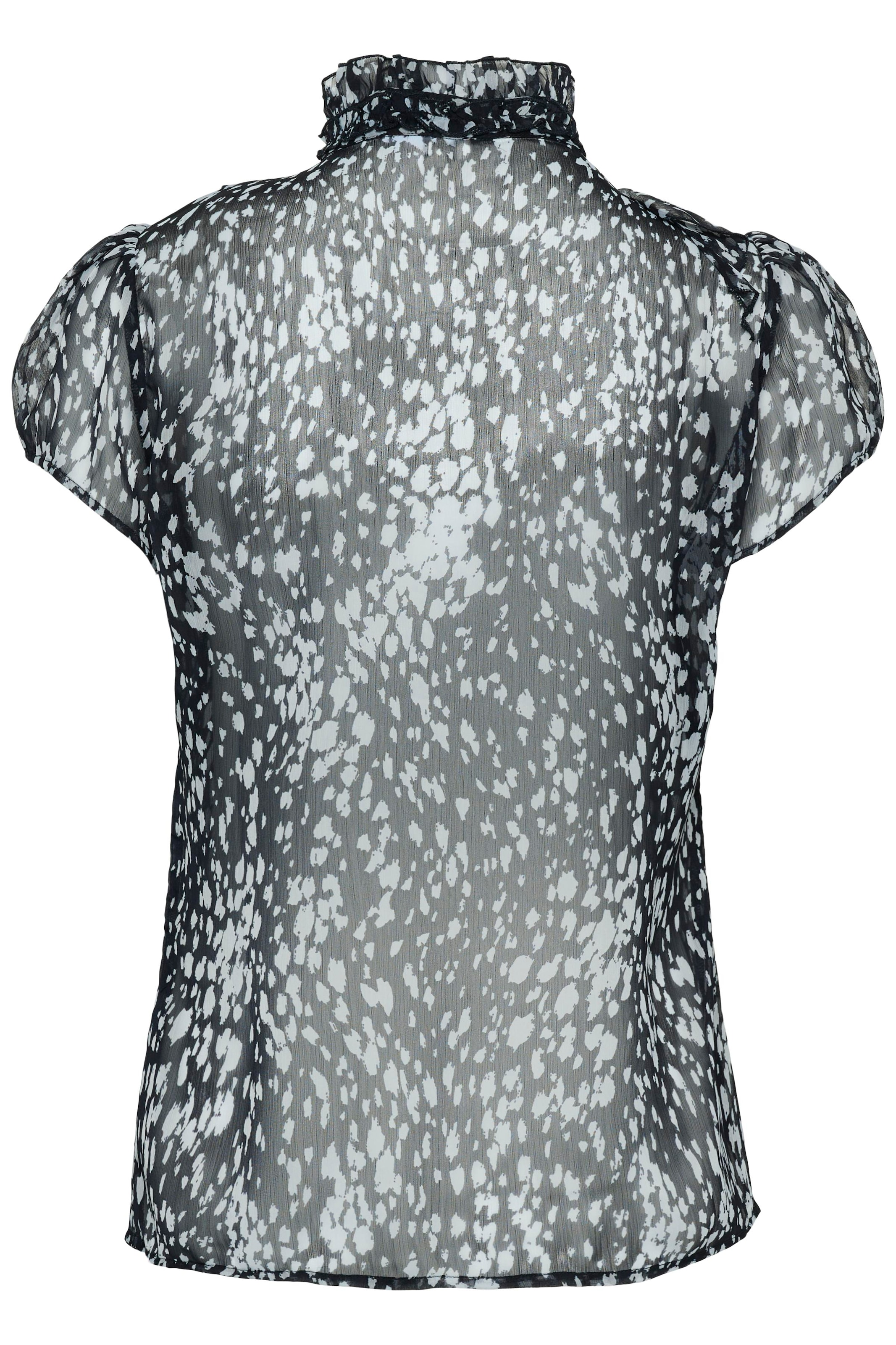 Saint Tropez Rüschenbluse »LiljaSZ Crinkle SS Shirt« Kunstfaser, Regular fit