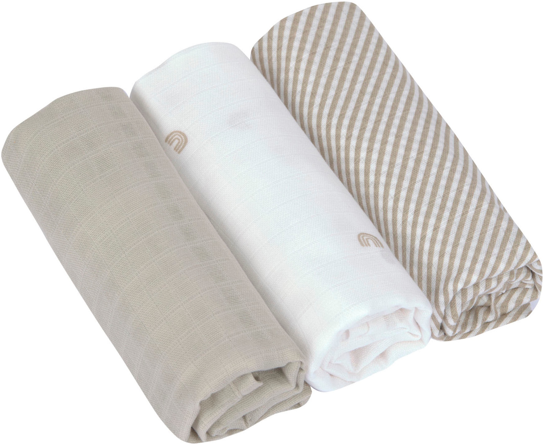 LÄSSIG Stoffwindeln »Swaddle & Burp Blanket, L, Rainbow« Set, 3 Stk. tlg.