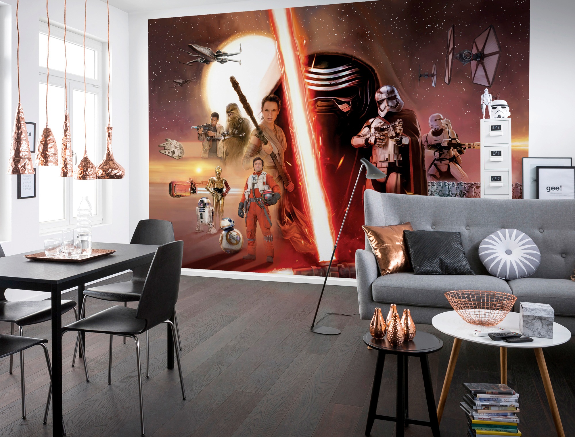 Komar Fototapete »STAR WARS EP7 Collage - Größe 368 x 254 cm«, bedruckt, Kinderzimmer