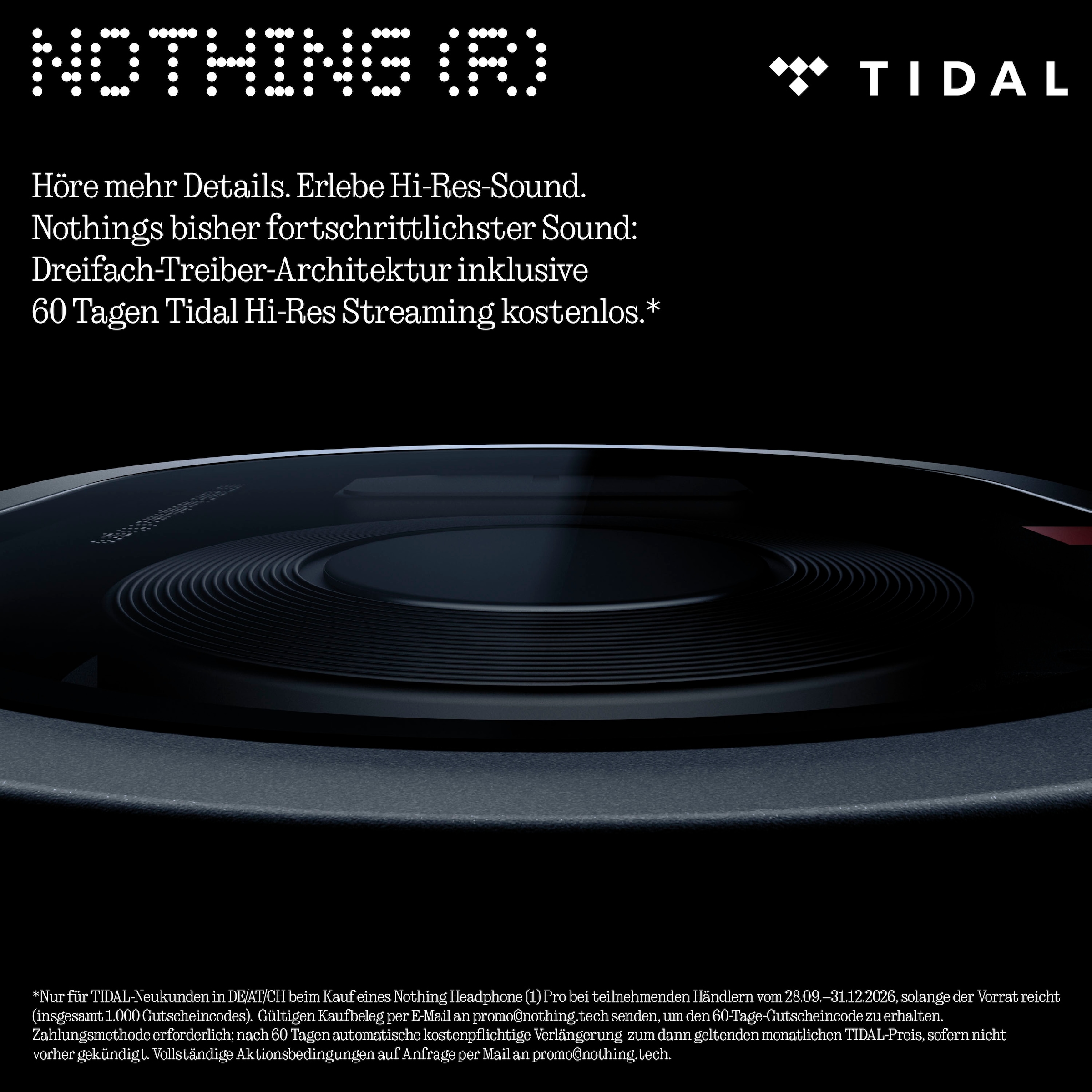 NOTHING Over-Ear-Kopfhörer »Headphone (1) Pro« Bluetooth Active Noise Cancelling (ANC)