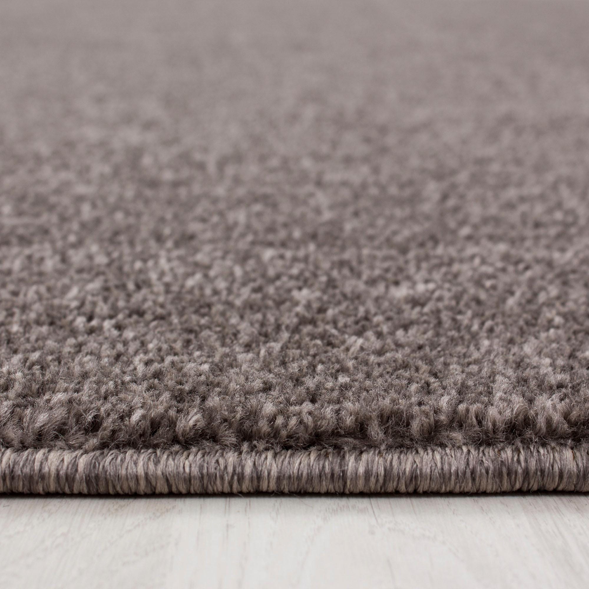 Ayyildiz Teppiche Teppich »ATA«, rund, 10 mm Höhe, Kurzflor, uni, große Farbauswahl, robust, auch in rechteckig, Läufer