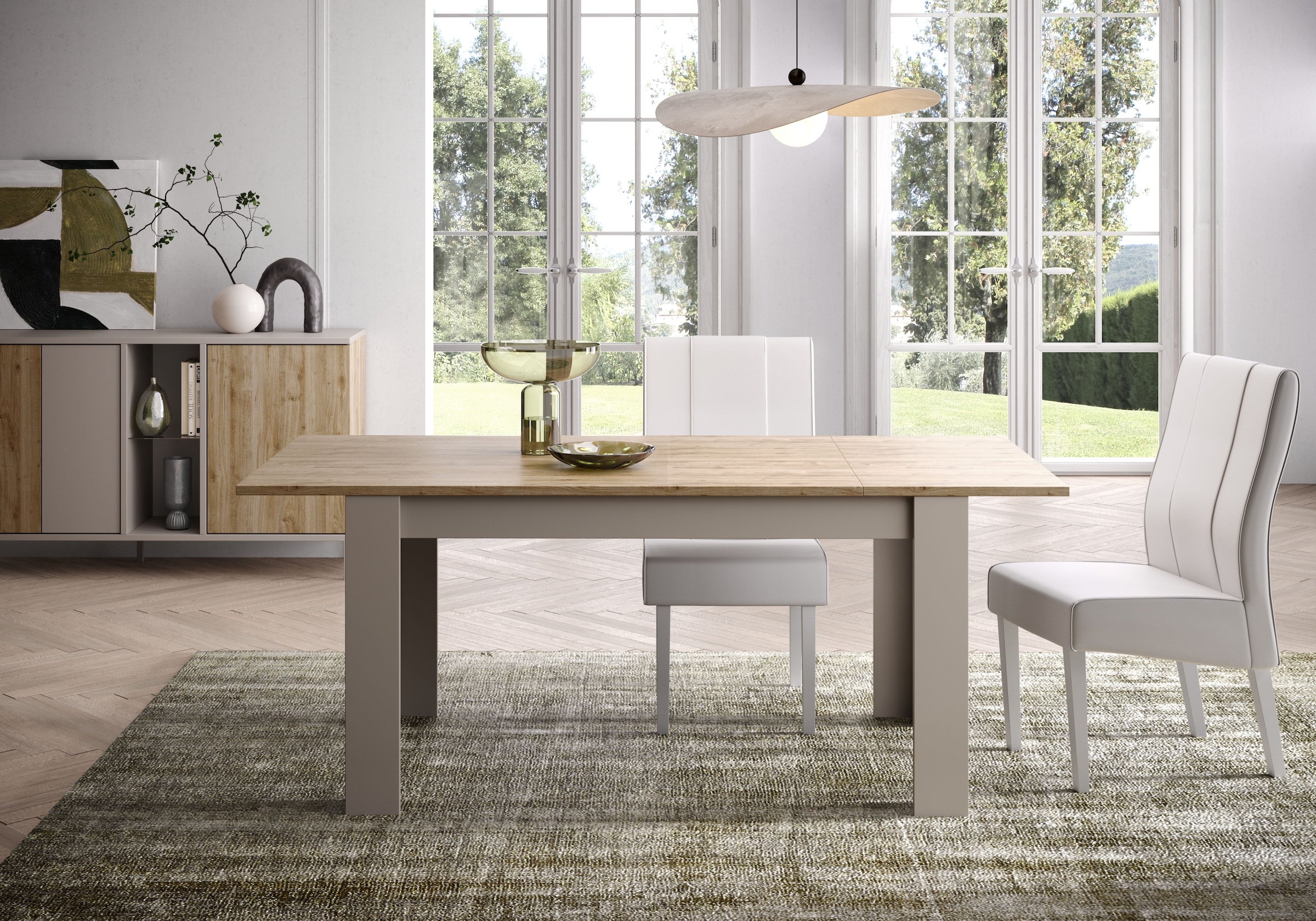 INOSIGN Esstisch »Gent 137 x 90 cm, Küchentisch, Esszimmertisch, zweifarbig,«, moderner rechteckiger Esstisch, ausziehbar, erweiterbar auf 185 cm