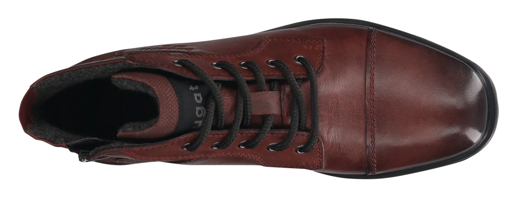 bugatti Schnürboots, Boots, Herrenschuh, Stiefelette mit seitlichem Logo-Branding