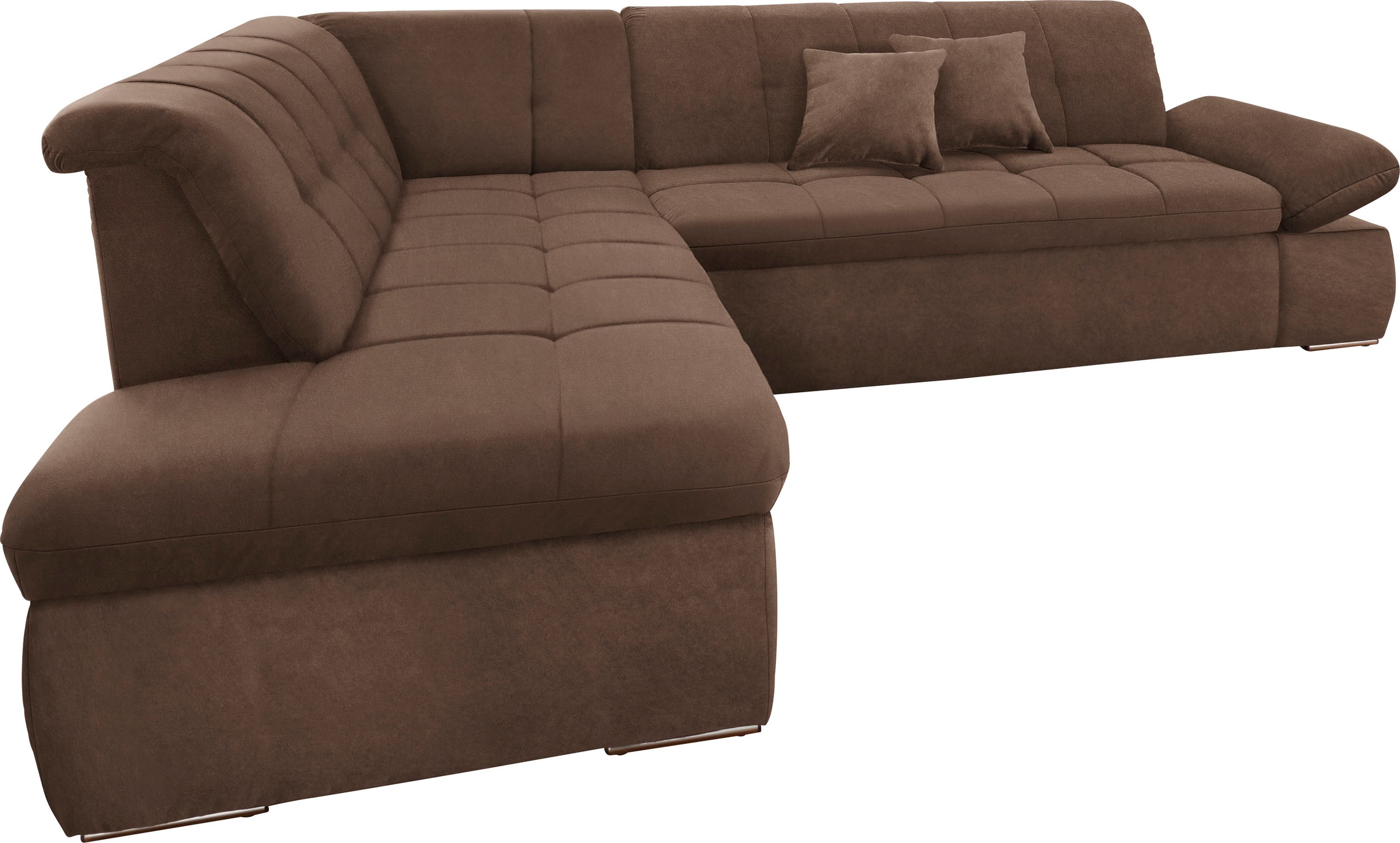 DOMO collection Ecksofa »NMoric incl. Zierkissen B/T/H: 273/216/80 cm L-For günstig online kaufen