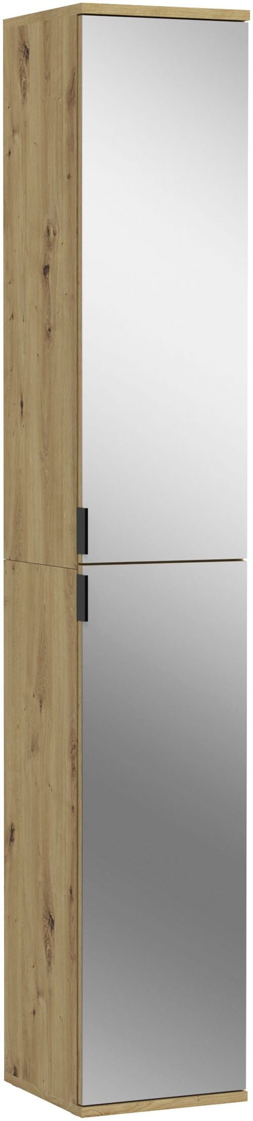 INOSIGN Garderoben-Set »Trondheim, 91 cm, best. aus 2 Schränken, 6 Spiegeltüren, 15 Fächer«, (Set, 2 St.), inkl. ausziehbarer Kleiderstange, Garderobenschrank, Kleiderschrank