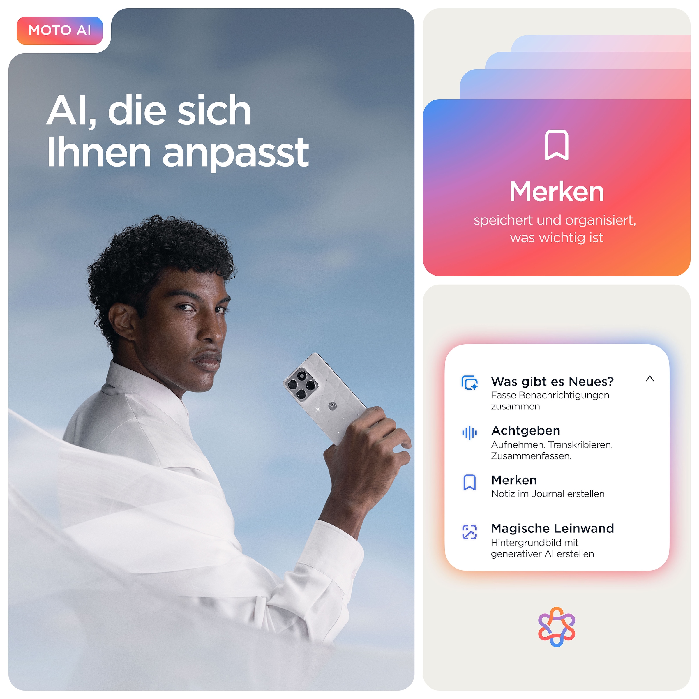 Motorola Smartphone »edge 70 512GB« PANTONE® Cloud Dancer