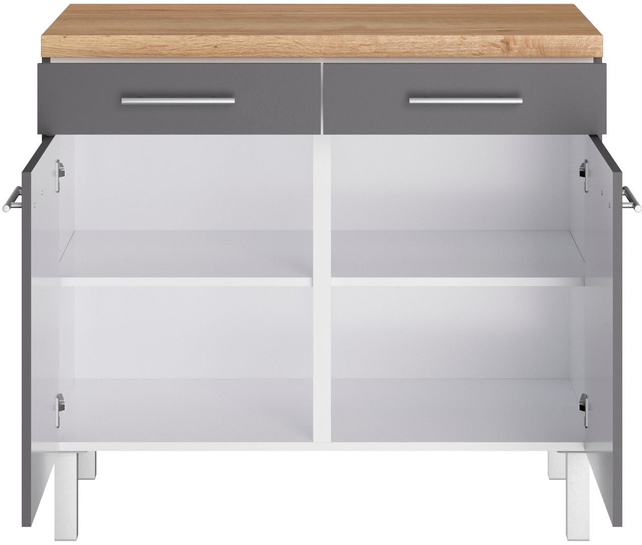 OPTIFIT Unterschrank Breite 100 cm, 2 Türen, 2 Schubkästen