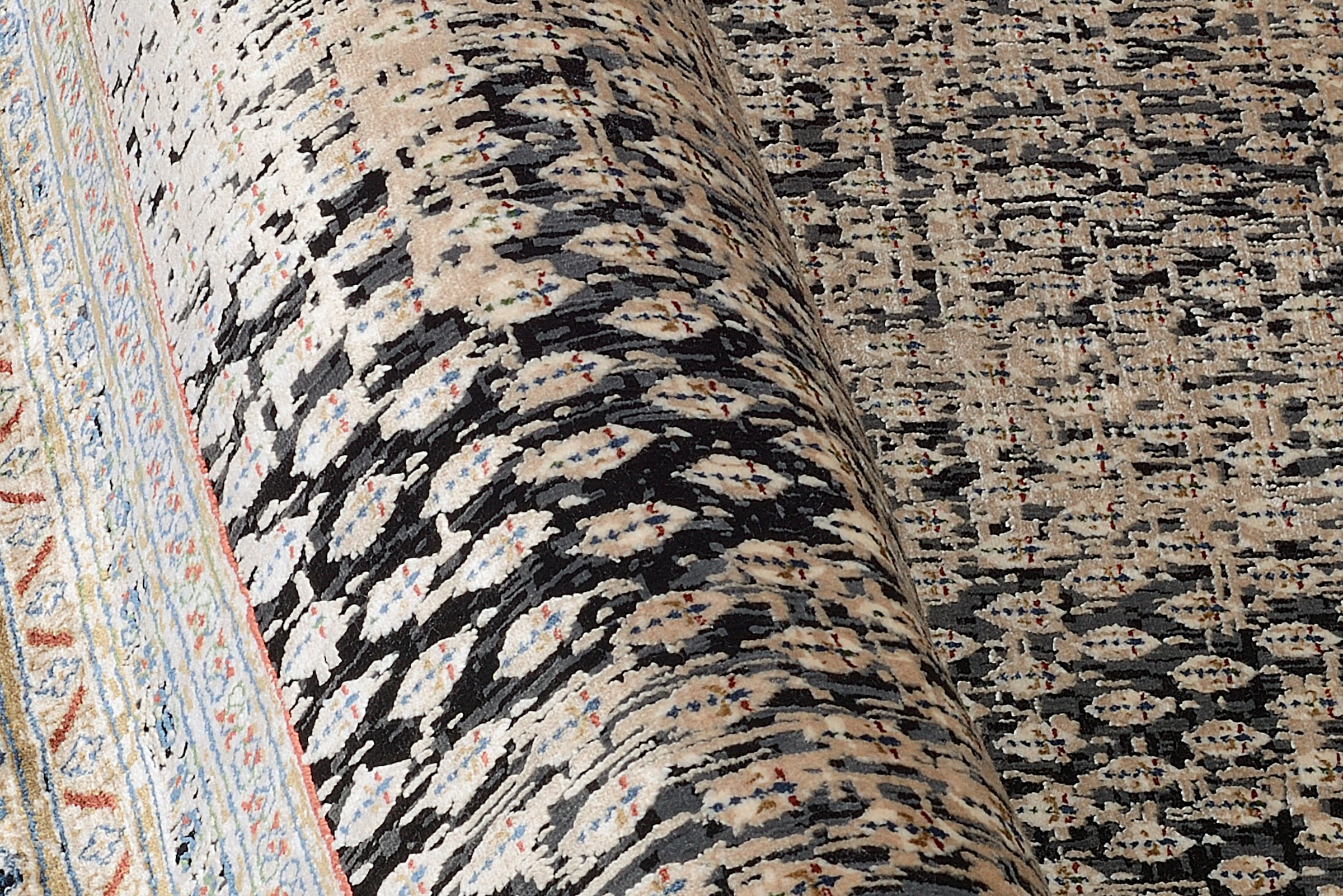 WK WOHNEN Teppich »POINTS«, rechteckig, 7 mm Höhe, hochwertiger Materialmix mit seidigem Glanz