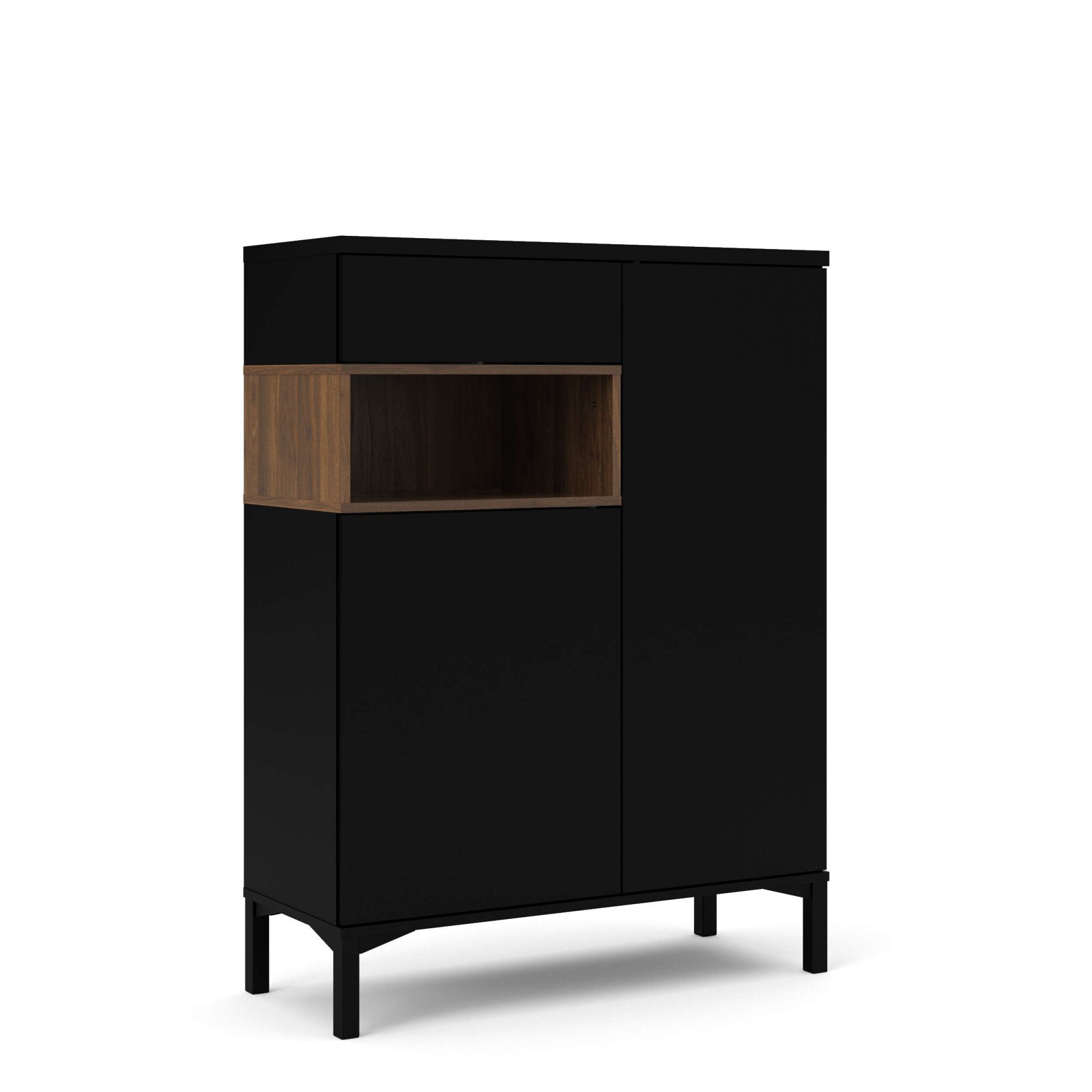 INOSIGN Highboard »Roommers, Anrichte, Stauraum, Sideboard«, Kommode, Höhe 118 cm, Breite 88,7 cm, 1 offenes Fach mit Rahmen-Optik