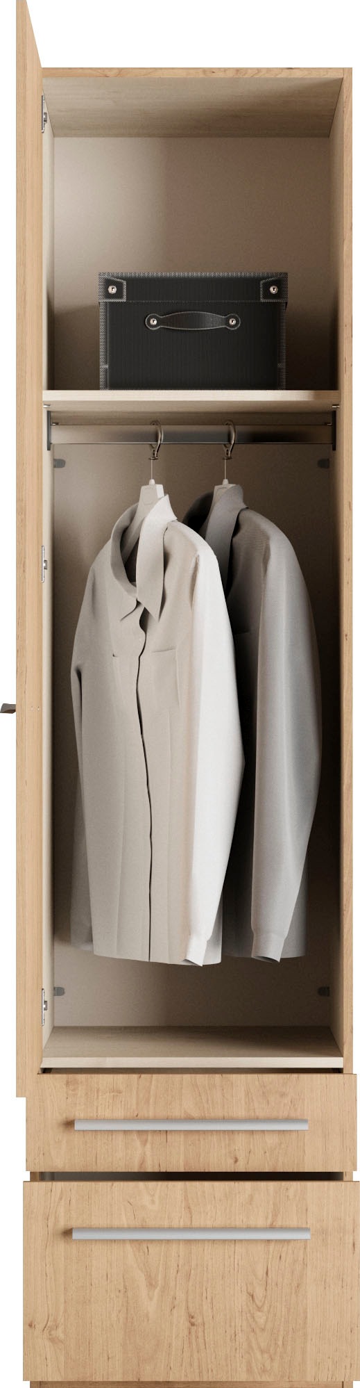 priess Kleiderschrank »Schrank Garderobe Wäscheschrank Barcelona in 5 Breiten«, viel Stauraum, geräumige Schubkästen, mit Spiegel, MADE IN GERMANY
