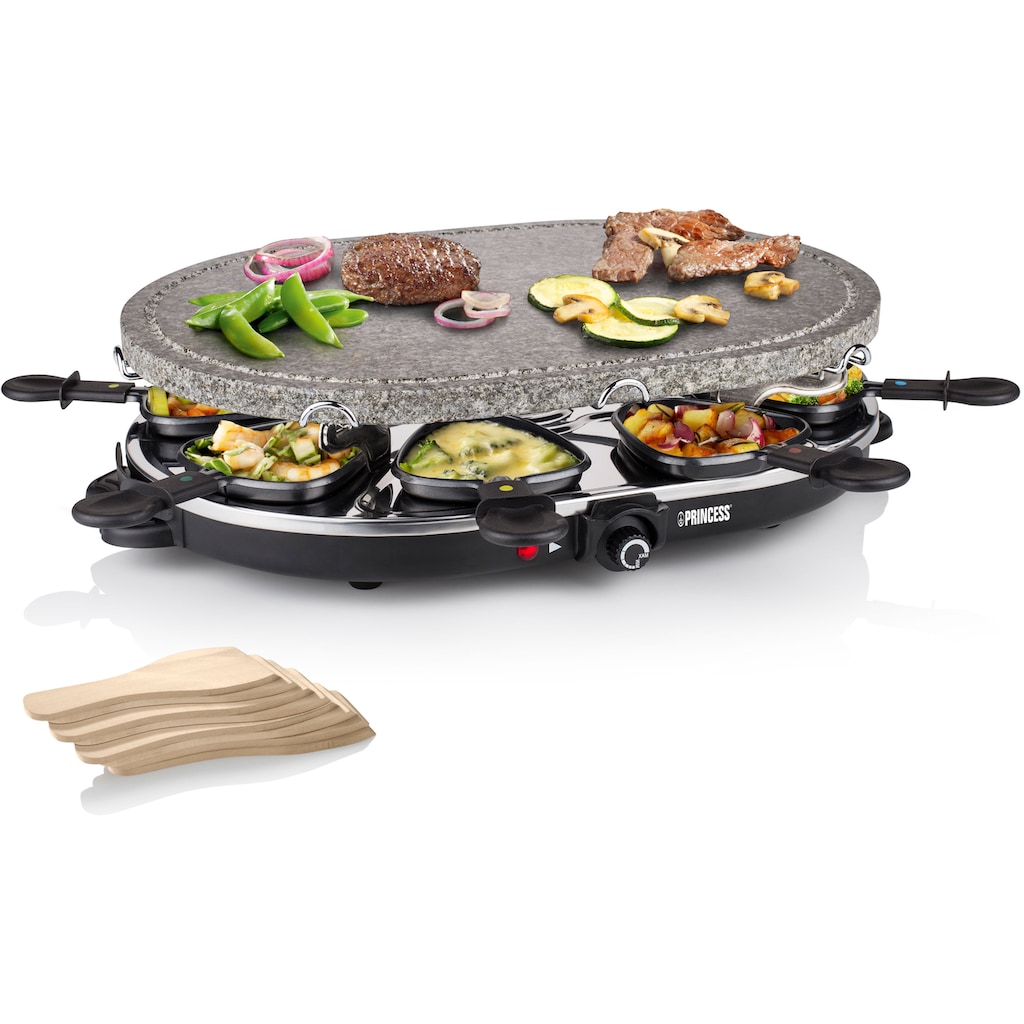 PRINCESS Raclette »162720«, 8 St. Raclettepfännchen, 1200 W