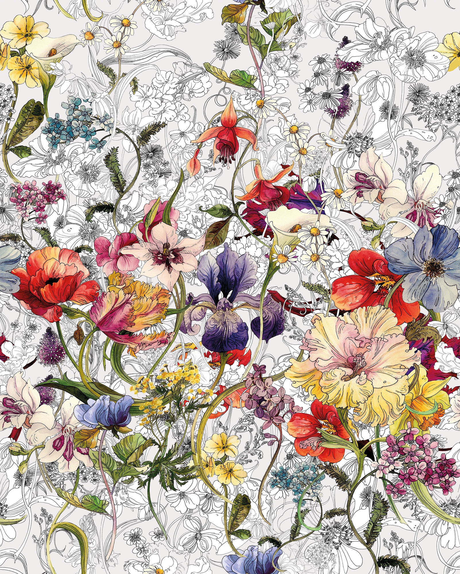 Komar Fototapete »Digitaldruck Vlies Fototapete - Flora - Größe 200 x 250 cm« Motiv | bedruckt glatt