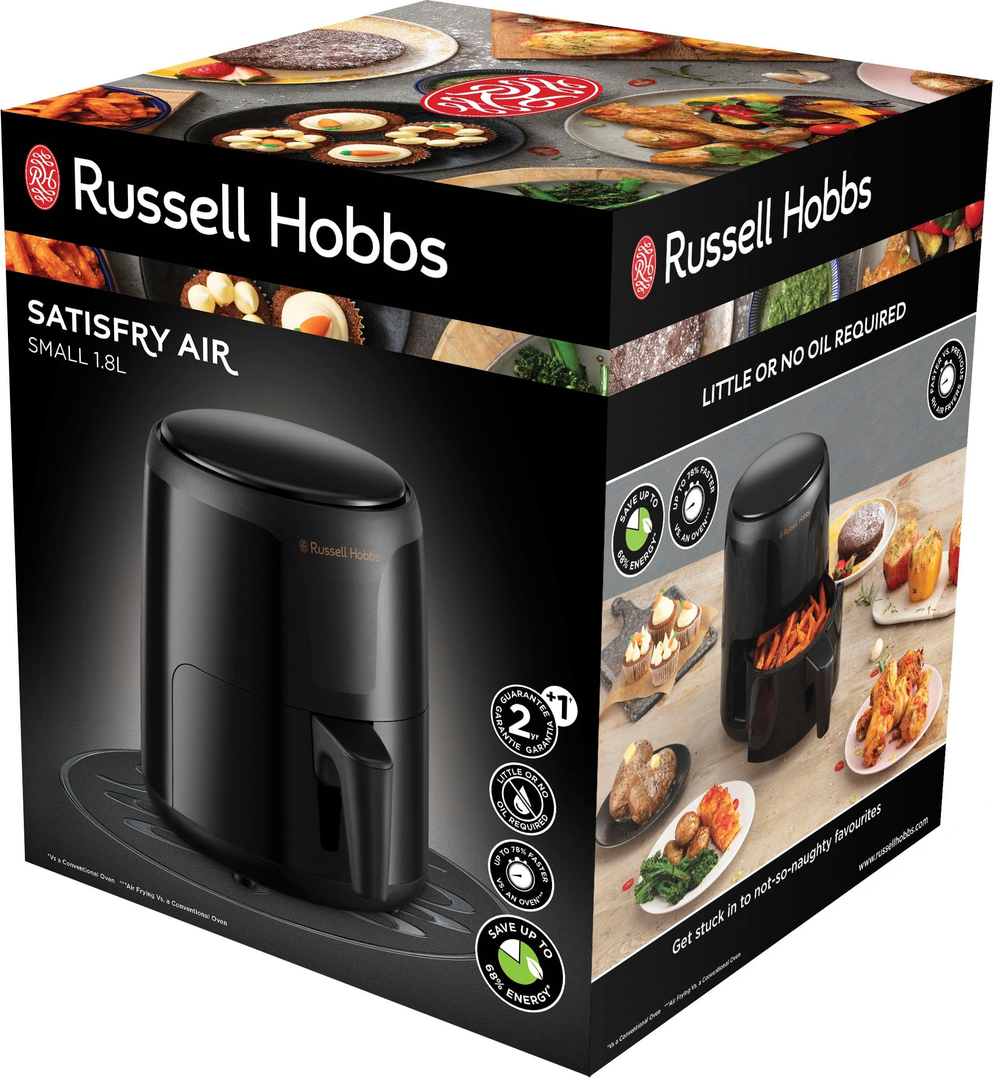RUSSELL HOBBS Heißluftfritteuse »SatisFry Air 26500-56«, 1100 W, Fassungsvermögen 1,8 l, 1,8 l, Airfryer – wenig oder kein Öl erforderlich, 7 Funktionen