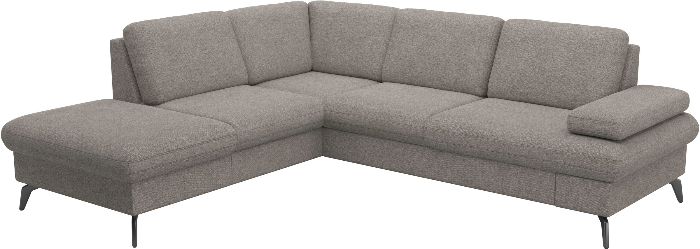 sit&more Ecksofa »Morris Jubi L-Form«, inkl. Armteilfunktion und 1 Zierkissen, wahlweise mit Bettfunktion
