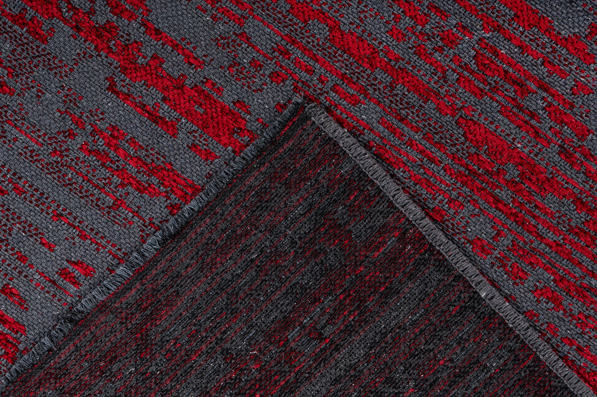 Kayoom Teppich »Kalea 125«, rechteckig, 8 mm Höhe, Flachgewebeteppich mit Relief-Design, Used-Look, moderne Farben