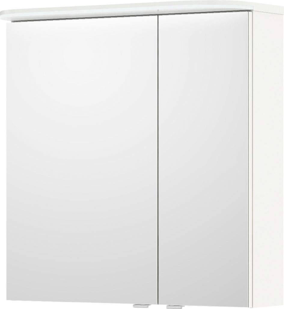 Saphir Badmöbel-Set »Balto Sprint 3-teilig, Mineralmarmor-Waschtisch mit LED-Spiegelschrank«, (4 St.), Badezimmer Set mit Unterschrank inkl Türdämpfer, 3 Türen, 3 Schubladen