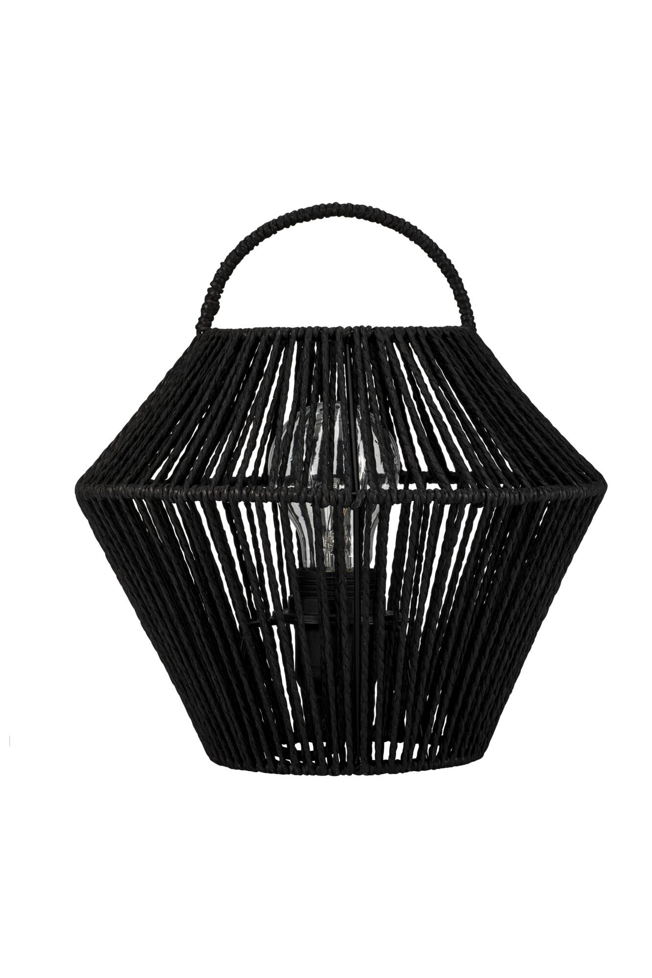 Pauleen Tischleuchte »Boho Shine max20W Schwarz 230V Metall/Rattan«, 1 flam günstig online kaufen