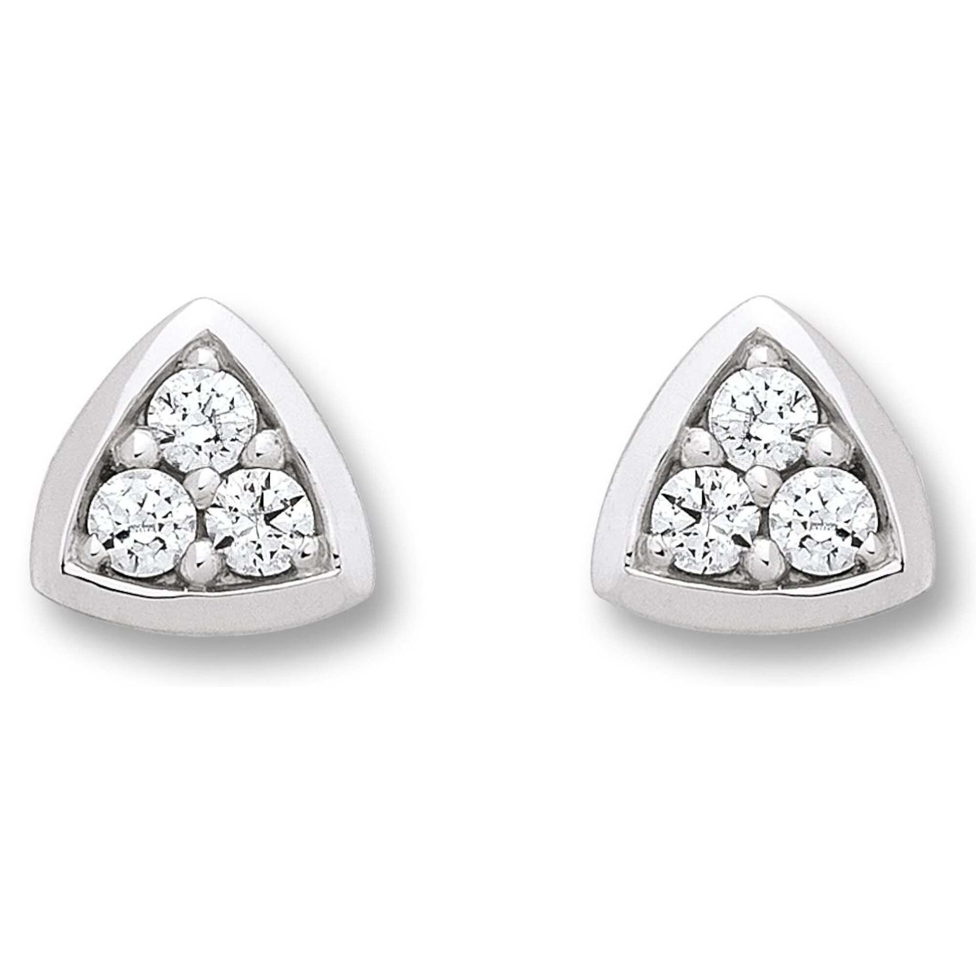 ONE ELEMENT Paar Ohrstecker »Zirkonia Ohrringe Ohrstecker aus 333 Weißgold« Damen Gold Schmuck