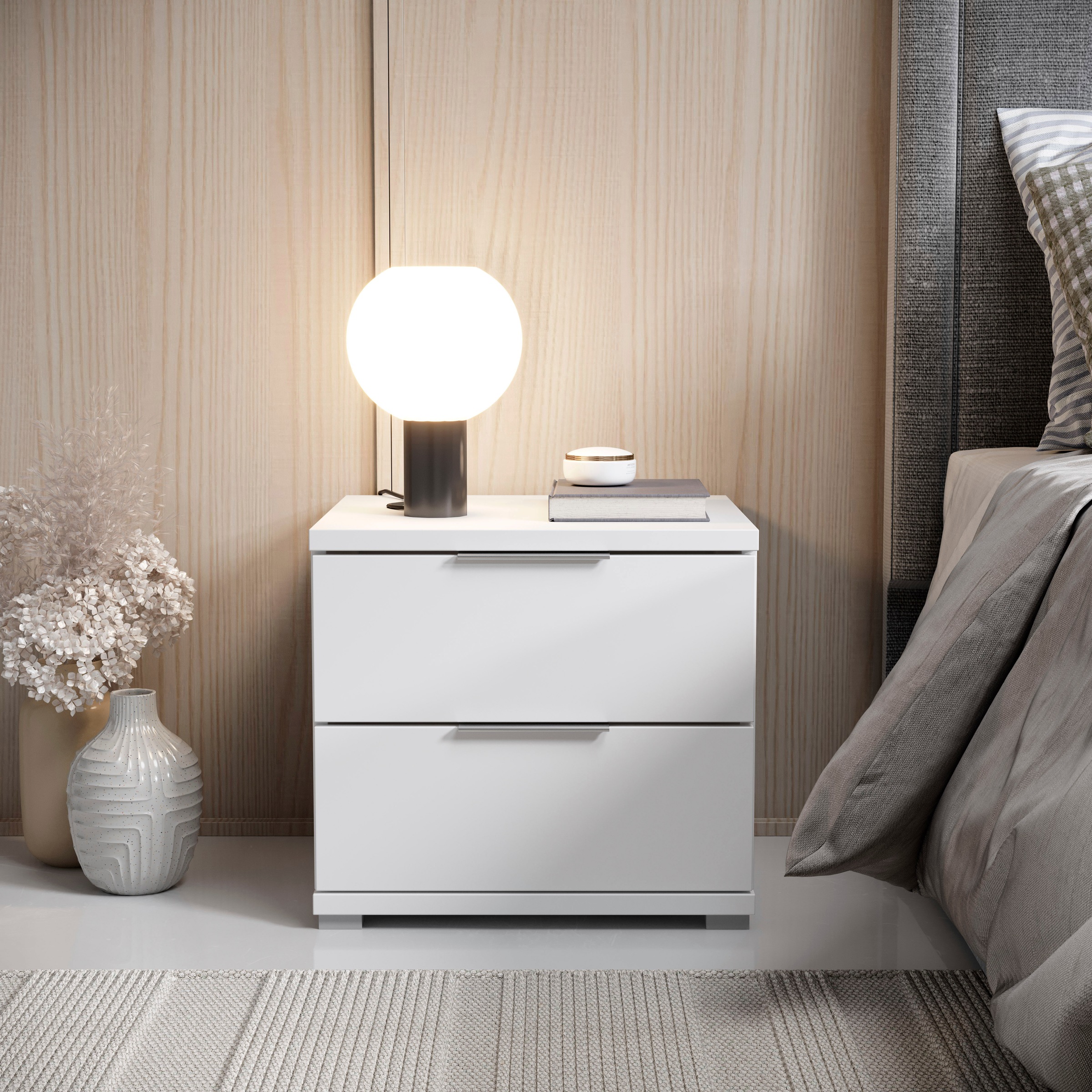 Schlafkontor Nachtkommode »Smilla Nachttisch, Nachtkonsole mit Schubkästen« günstig online kaufen
