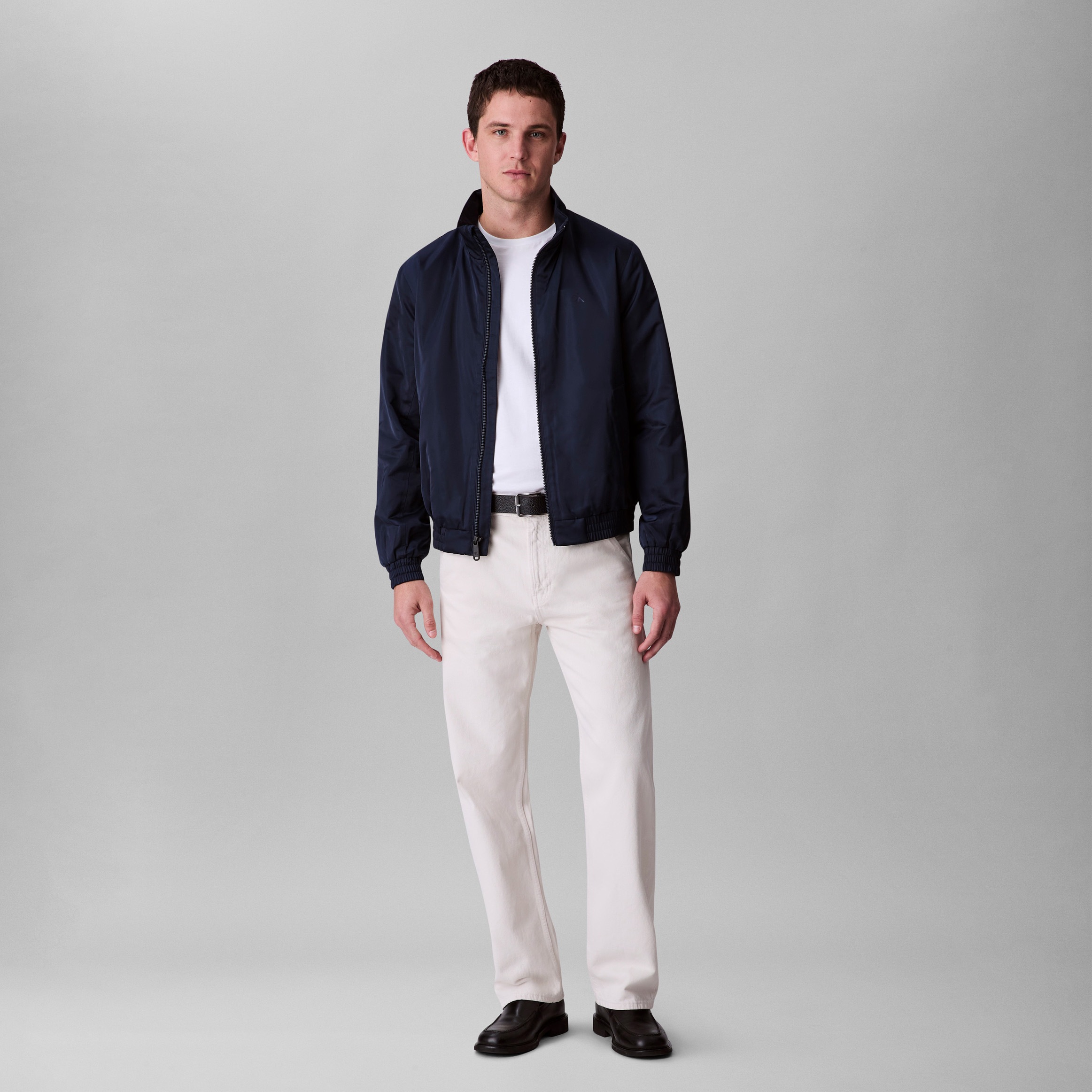Calvin Klein Jeans Bomberjacke »LS PADDED HARRINGTON JACKET«, ohne Kapuze, Mit Rundhalsausschnitt mit Stehkragen