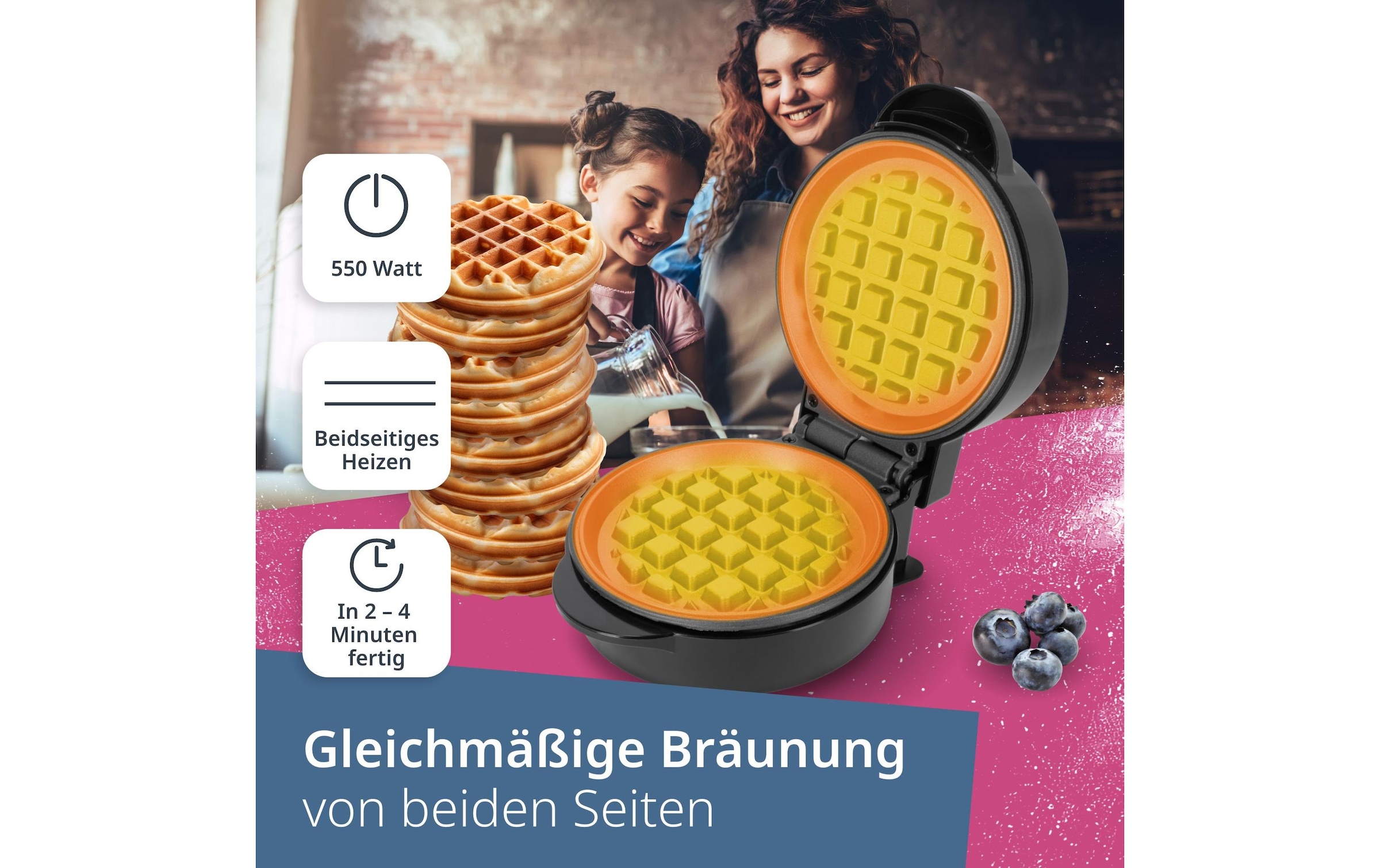 ADE Waffeleisen »KG2344« 550 W