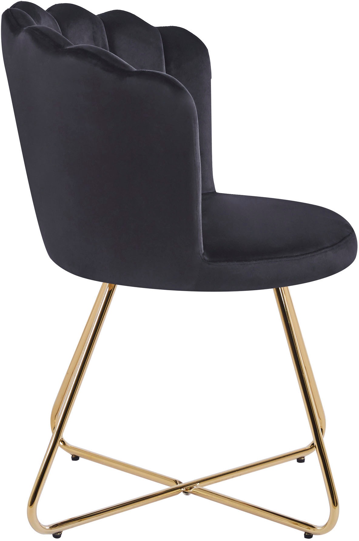 SalesFever Polsterstuhl, (Set), 2 St., Samt, Muschel-Design
