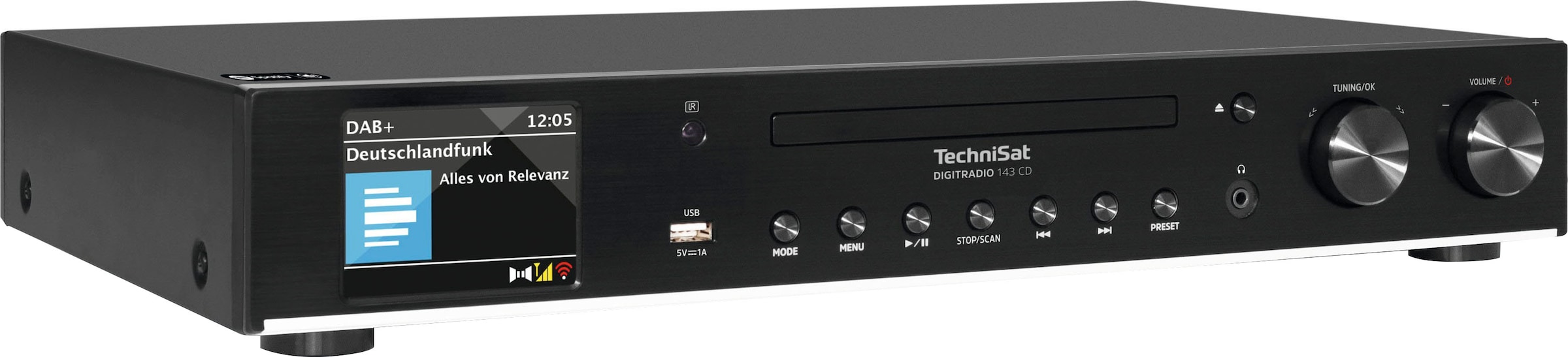 TechniSat Digitalradio (DAB+) »DIGITRADIO 143 CD (V3)«, (Bluetooth-WLAN Internetradio-Digitalradio (DAB+)-UKW mit RDS)