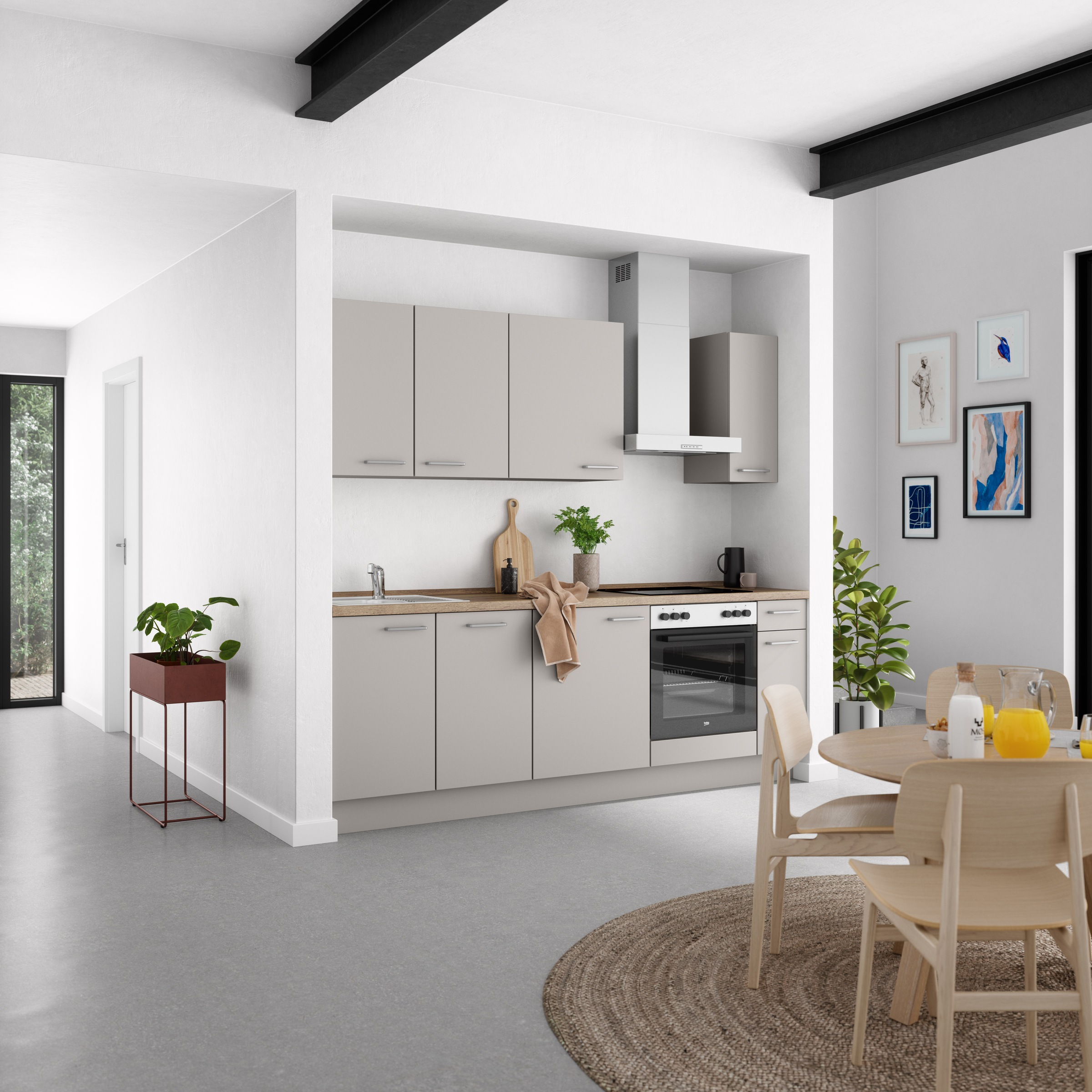 nobilia® Küchenzeile »"Touch I"«, vormontiert, Ausrichtung wählbar, Breite 240 cm, wahlw. mit E-Geräten