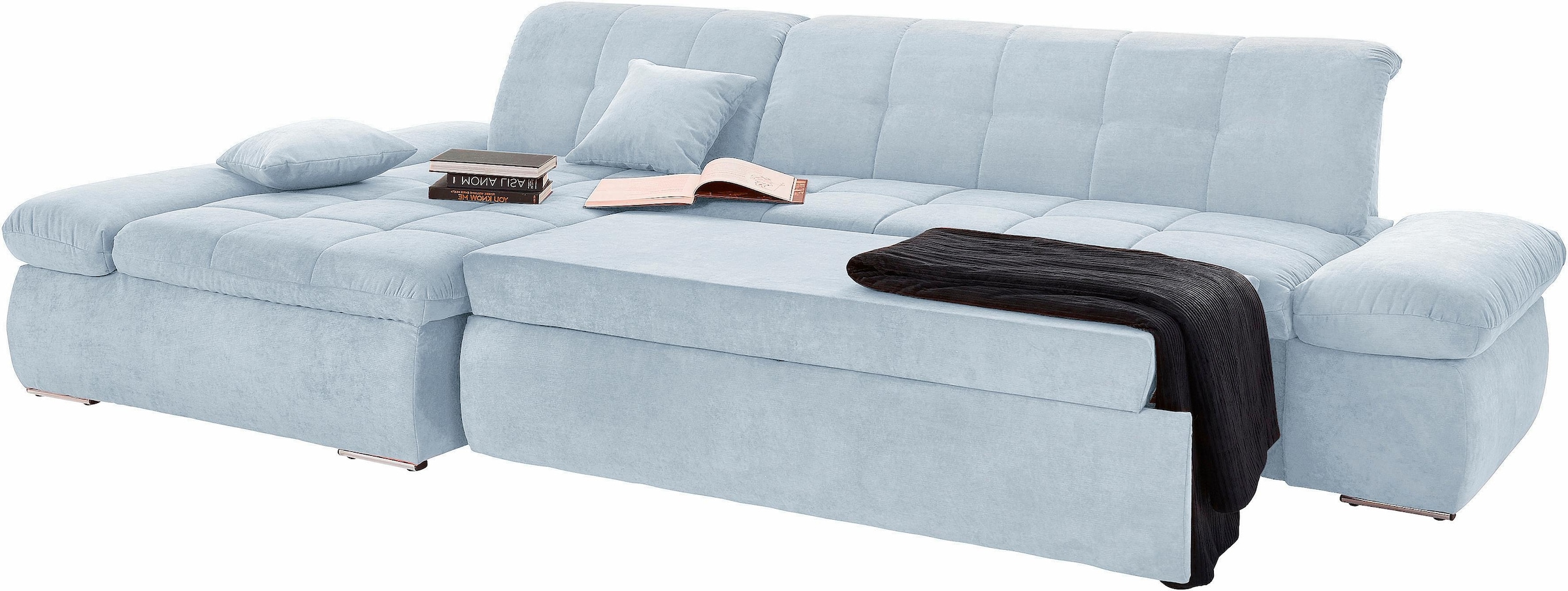 DOMO collection Ecksofa »NMoric XXL, B/T/H: 300/172/80cm, L-Form« wahlweise günstig online kaufen
