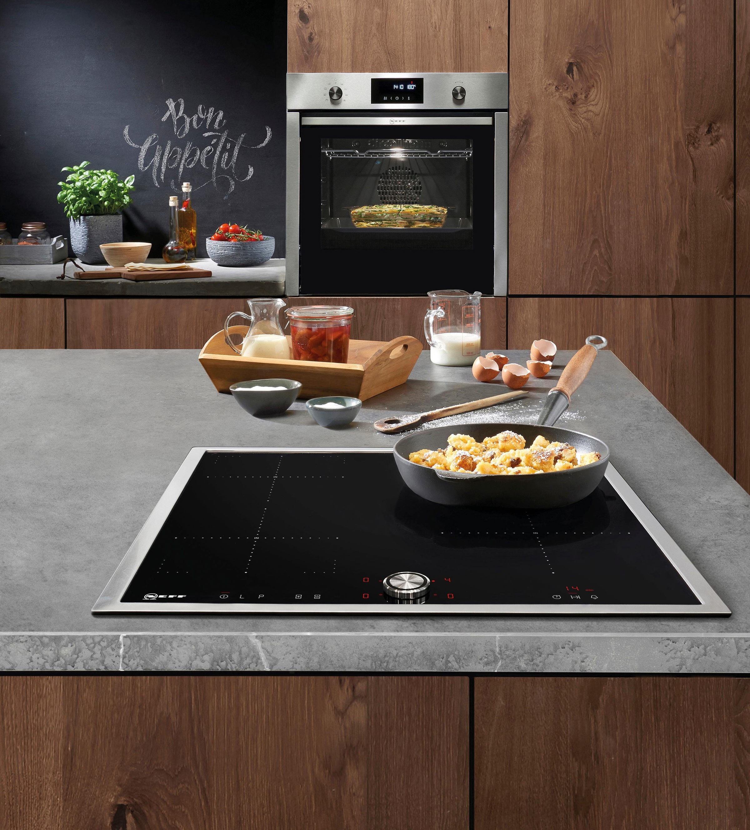8. Bild von NEFF Einbaubackofen »B4CCE2AN0«, B4CCE2AN0, mit Teleskopauszug nachrüstbar, easyClean, mit Slide&Hide®